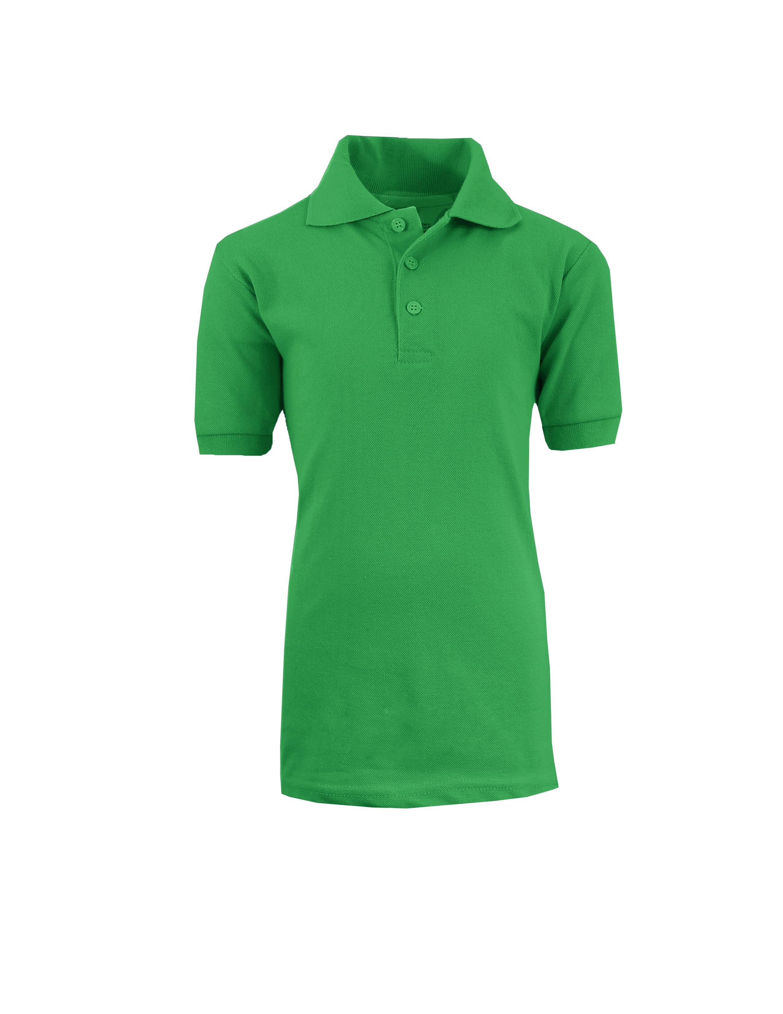 Galaxy By Harvic School Uniform Short Sleeve Boy&#x27;s Pique Polo Shirt 