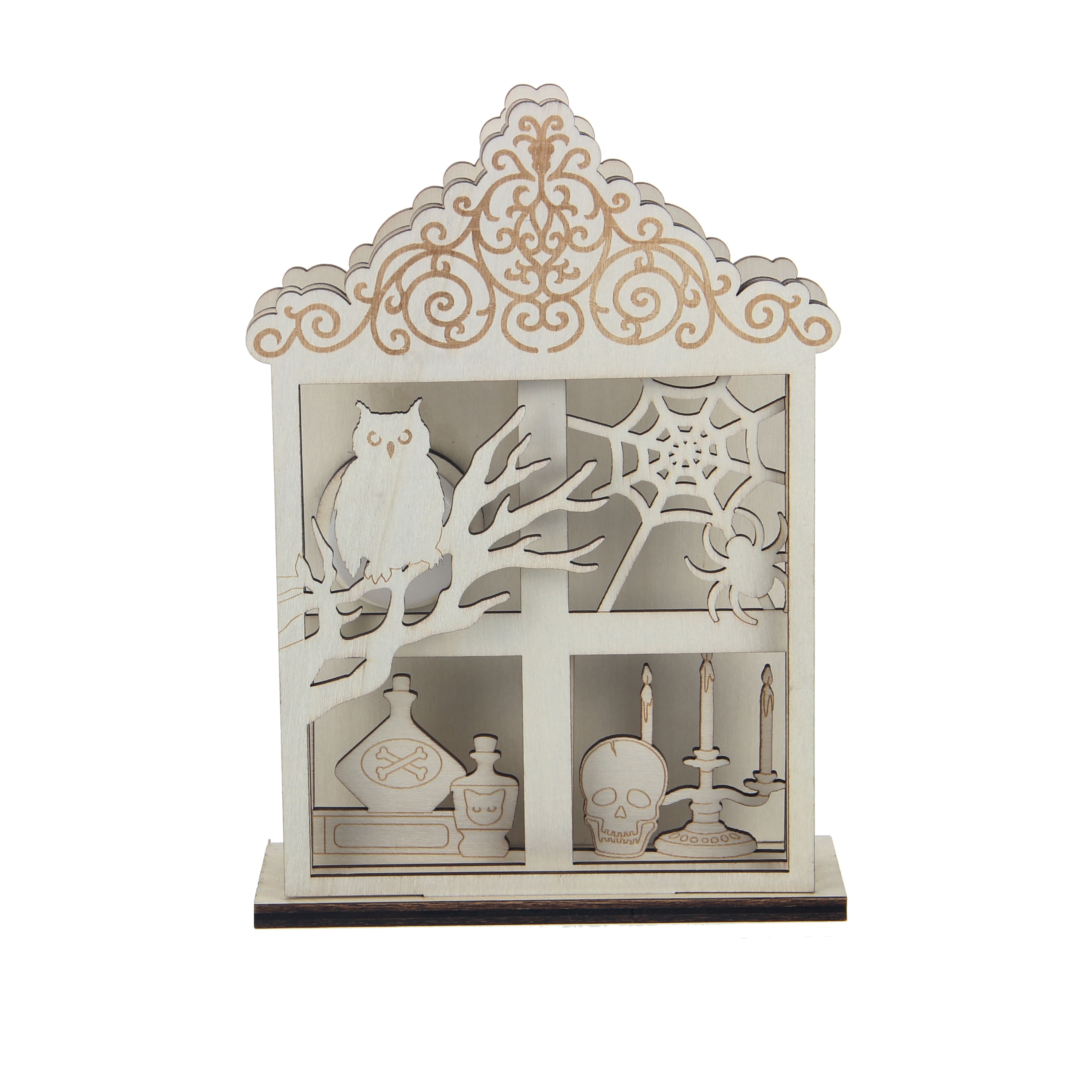 8.25&#x22; Layered Window DIY LED Plywood D&#xE9;cor by Make Market&#xAE;