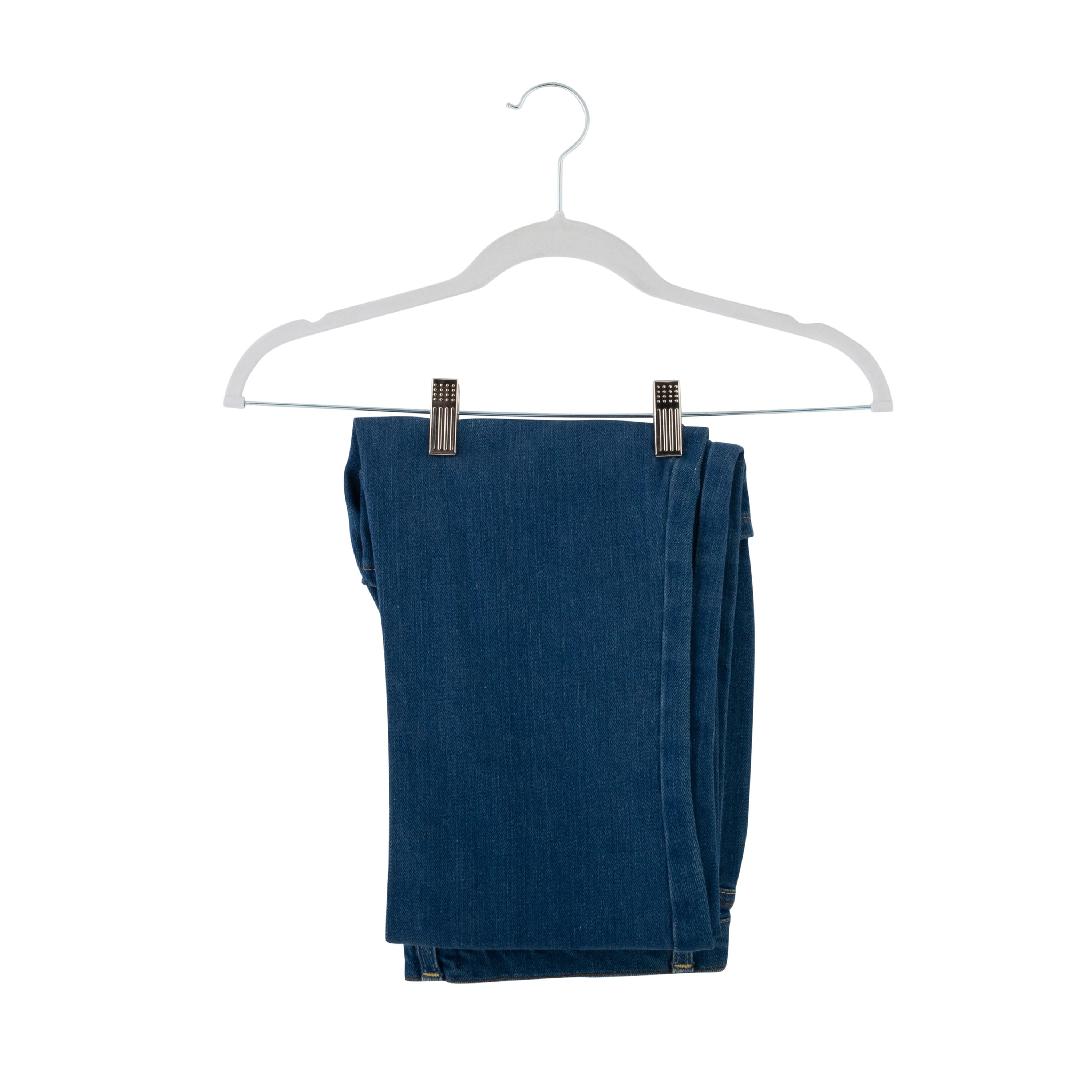 Simplify Slim Velvet Hangers with Clips, 6ct.