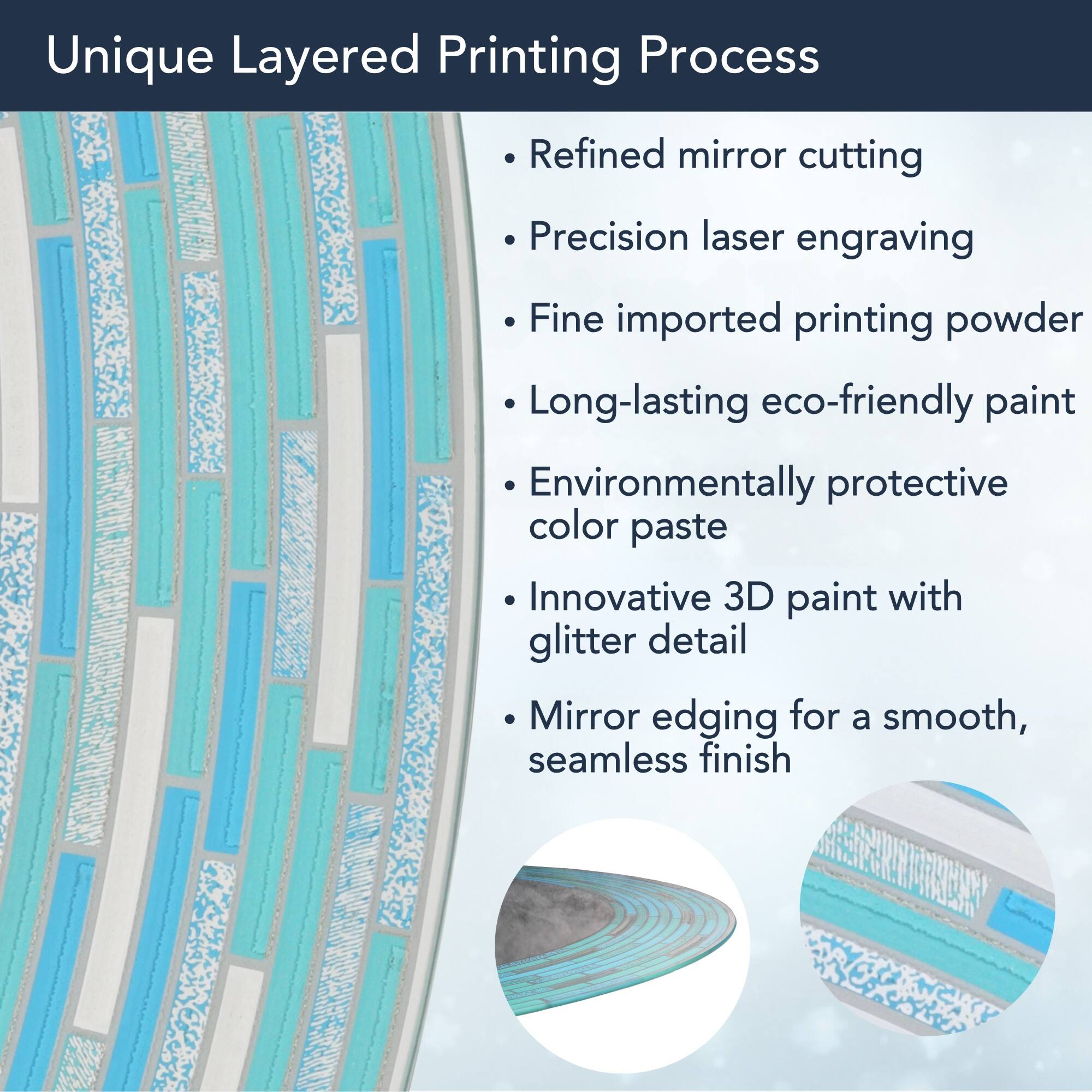 Head West Sea Glass Tile Framed Oval Wall Vanity Mirror - 23" x 29"