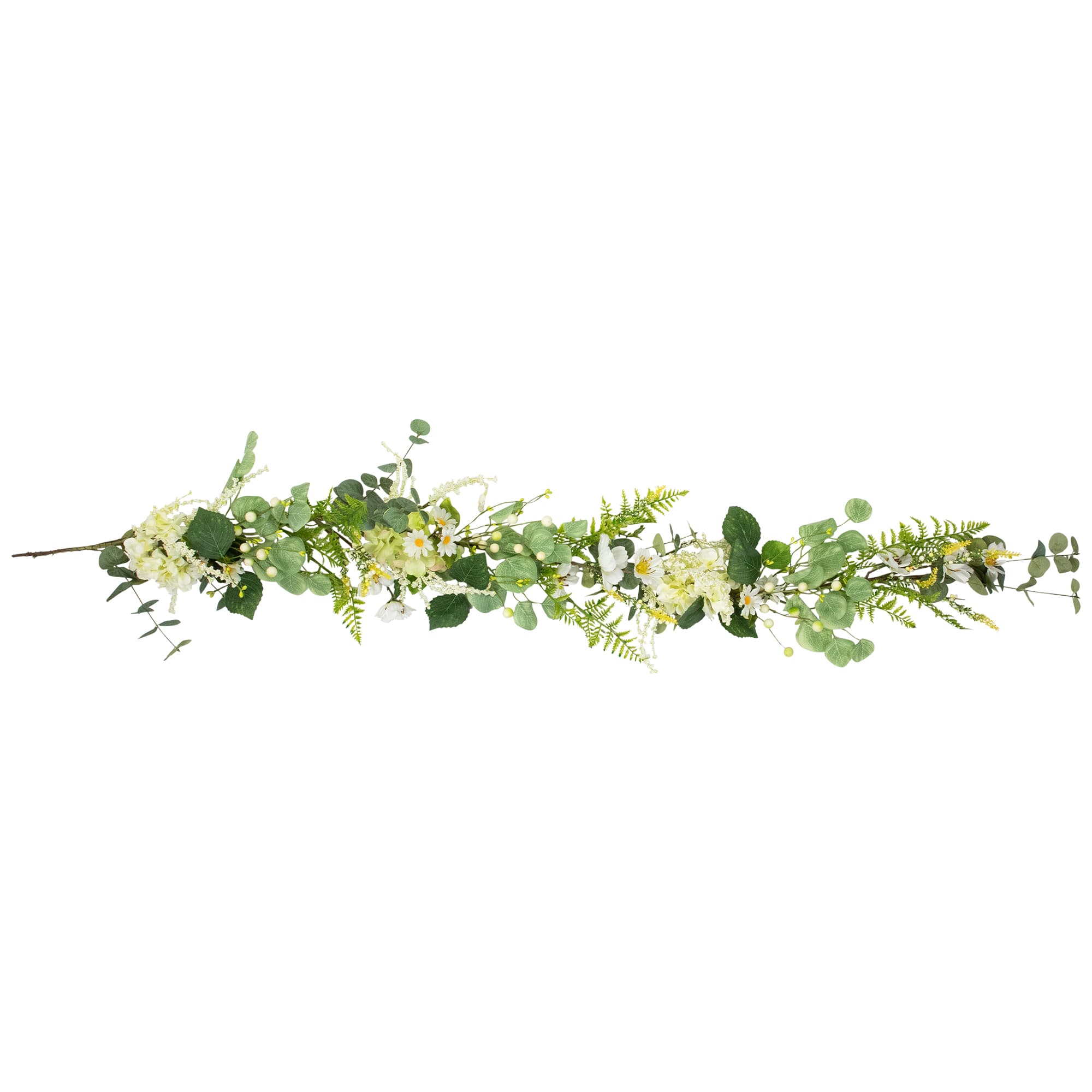 5ft. Hydrangea & Eucalyptus Artificial Floral Spring Garland