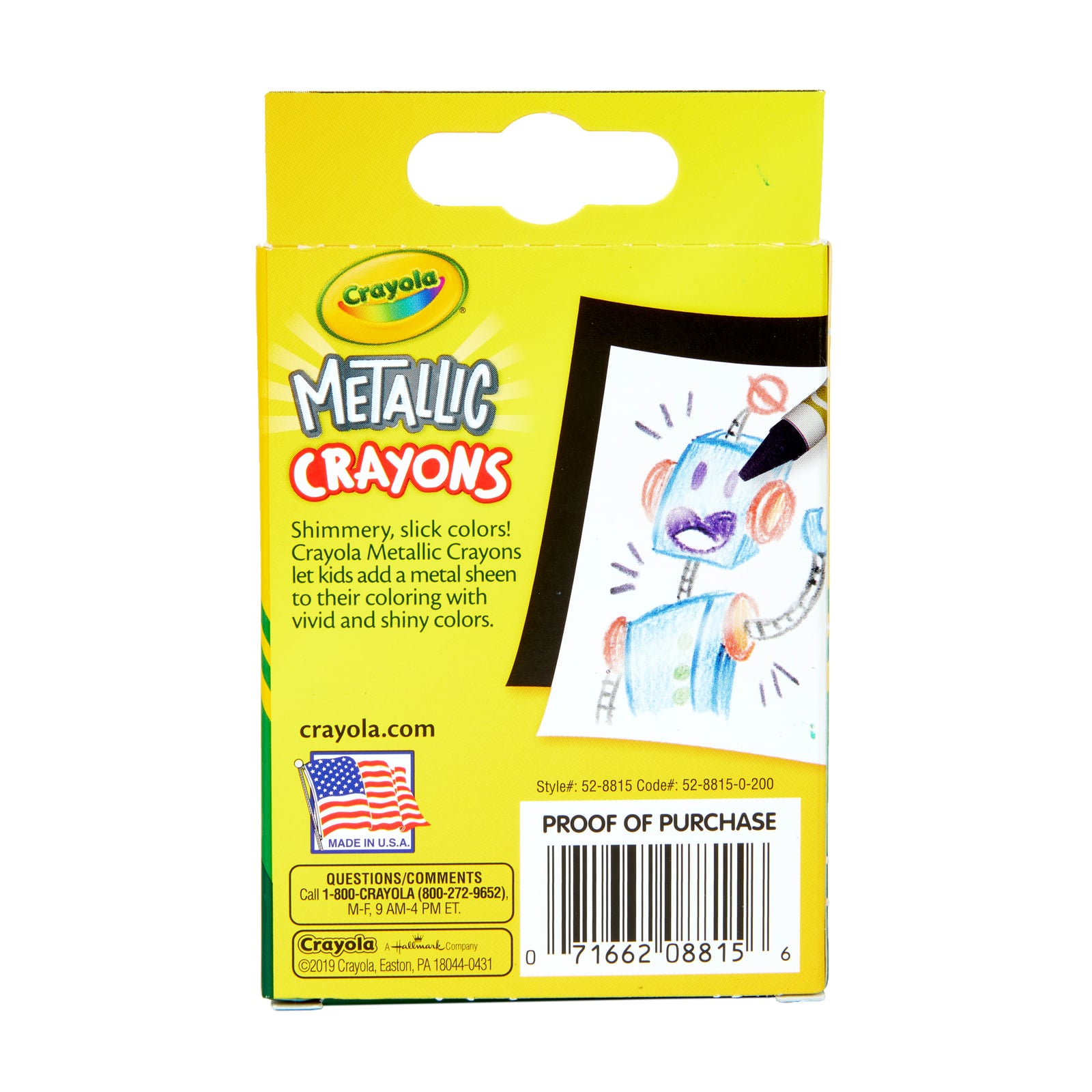 Crayola Metallic Crayons - 1.1 Length - Metallic - 24 / Pack