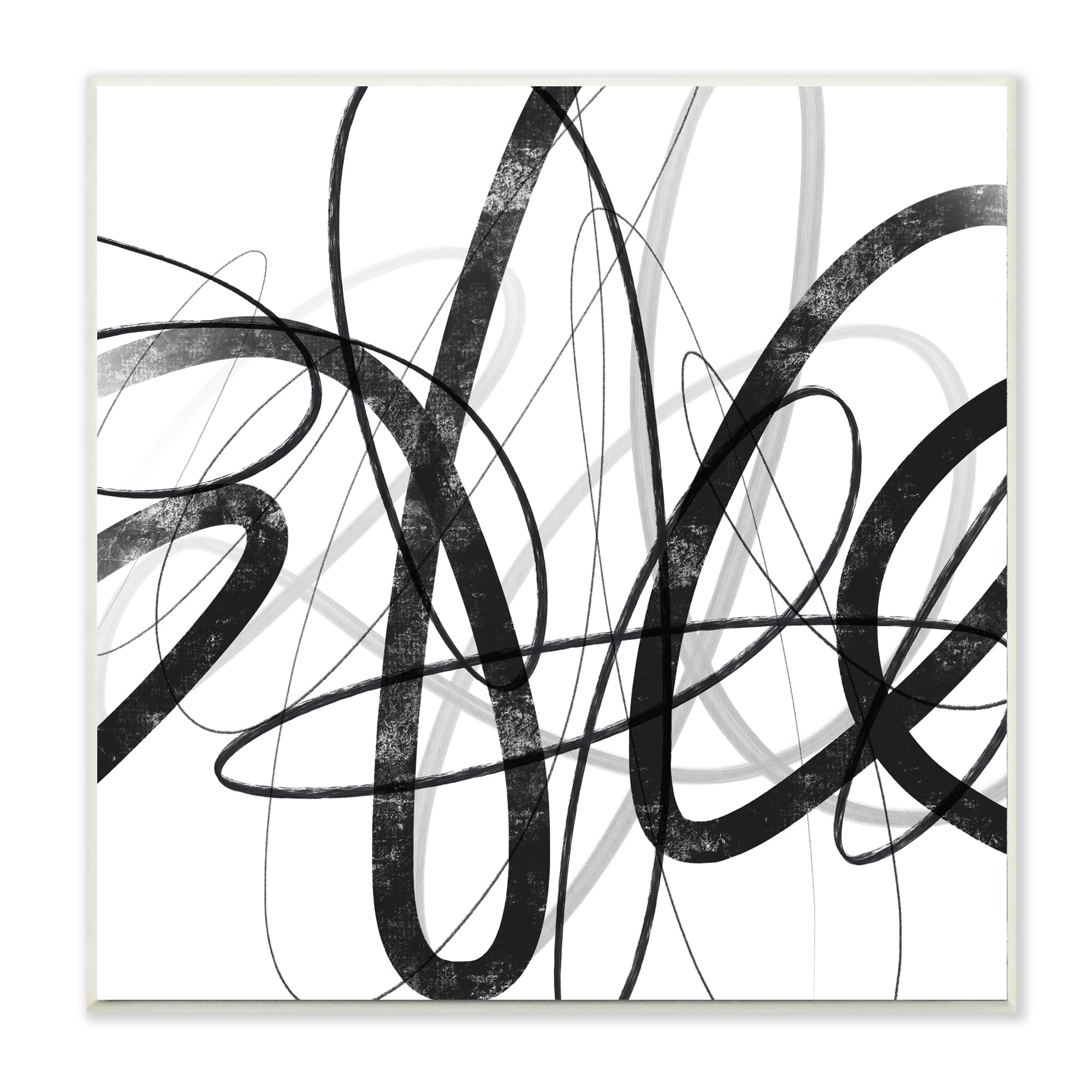 Stupell Industries Abstract Fluid Brush Strokes Distressed Pattern,12" x 12"