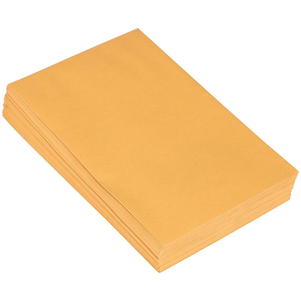 JAM Paper 6&#x22; x 9&#x22; Brown Kraft Manila Open End Catalog Envelopes