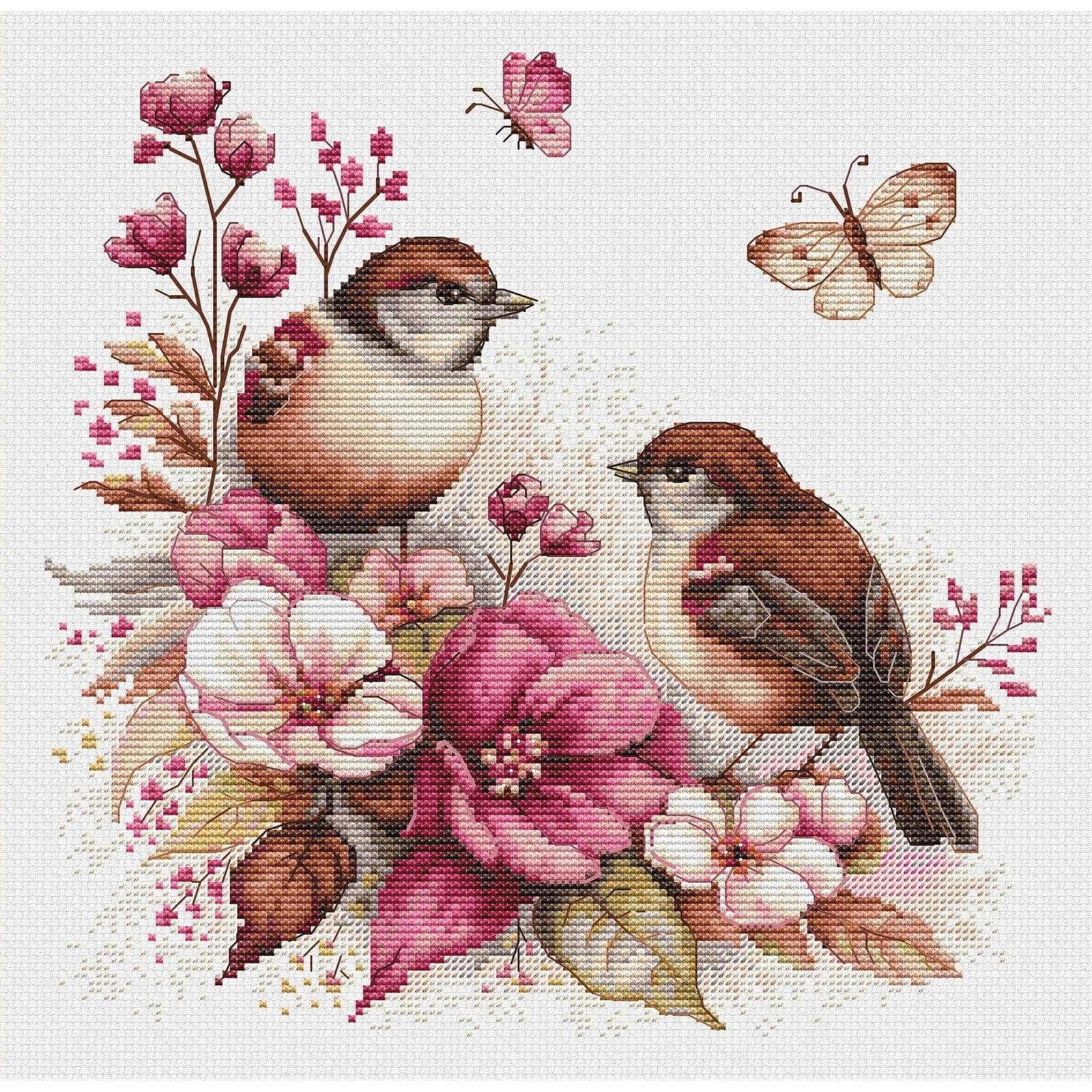 Luca-S The Birds - Spring Counted Cross Stitch Kit