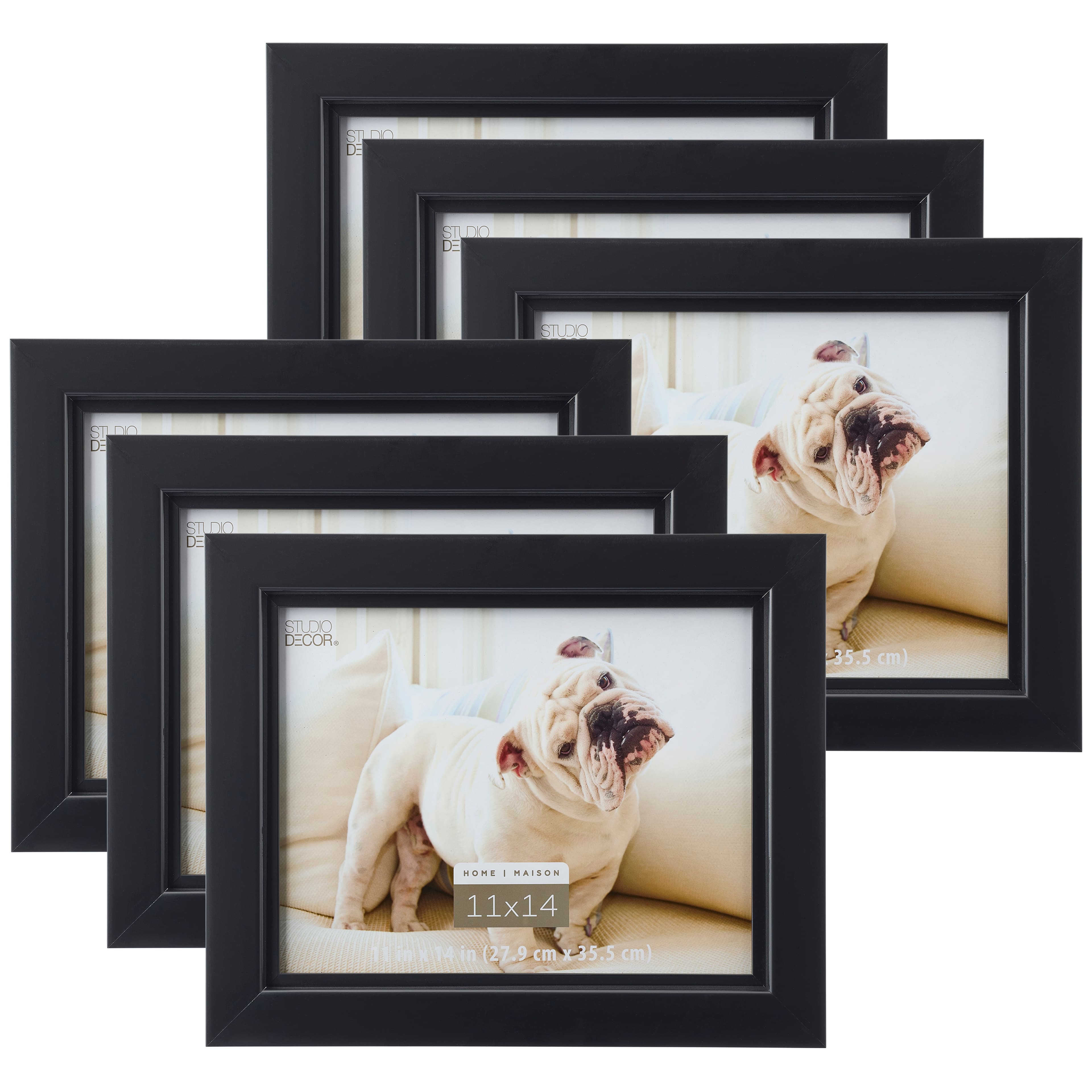 6 Pack: 11" x 14" Black Step Frame, Home Collection by Studio Décor®