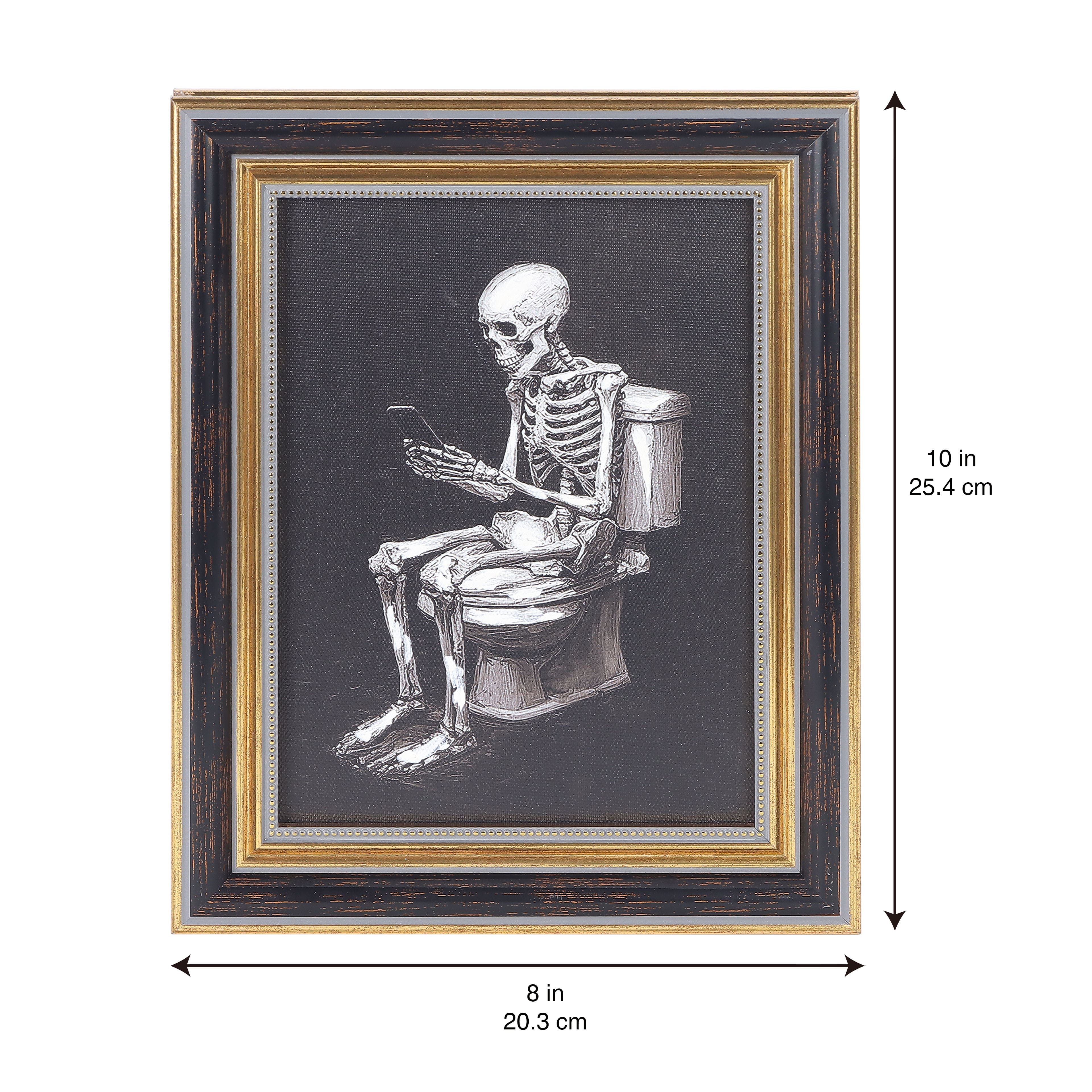 8&#x22; x 10&#x22; Skeleton with Toilet Wall D&#xE9;cor by Ashland&#xAE;