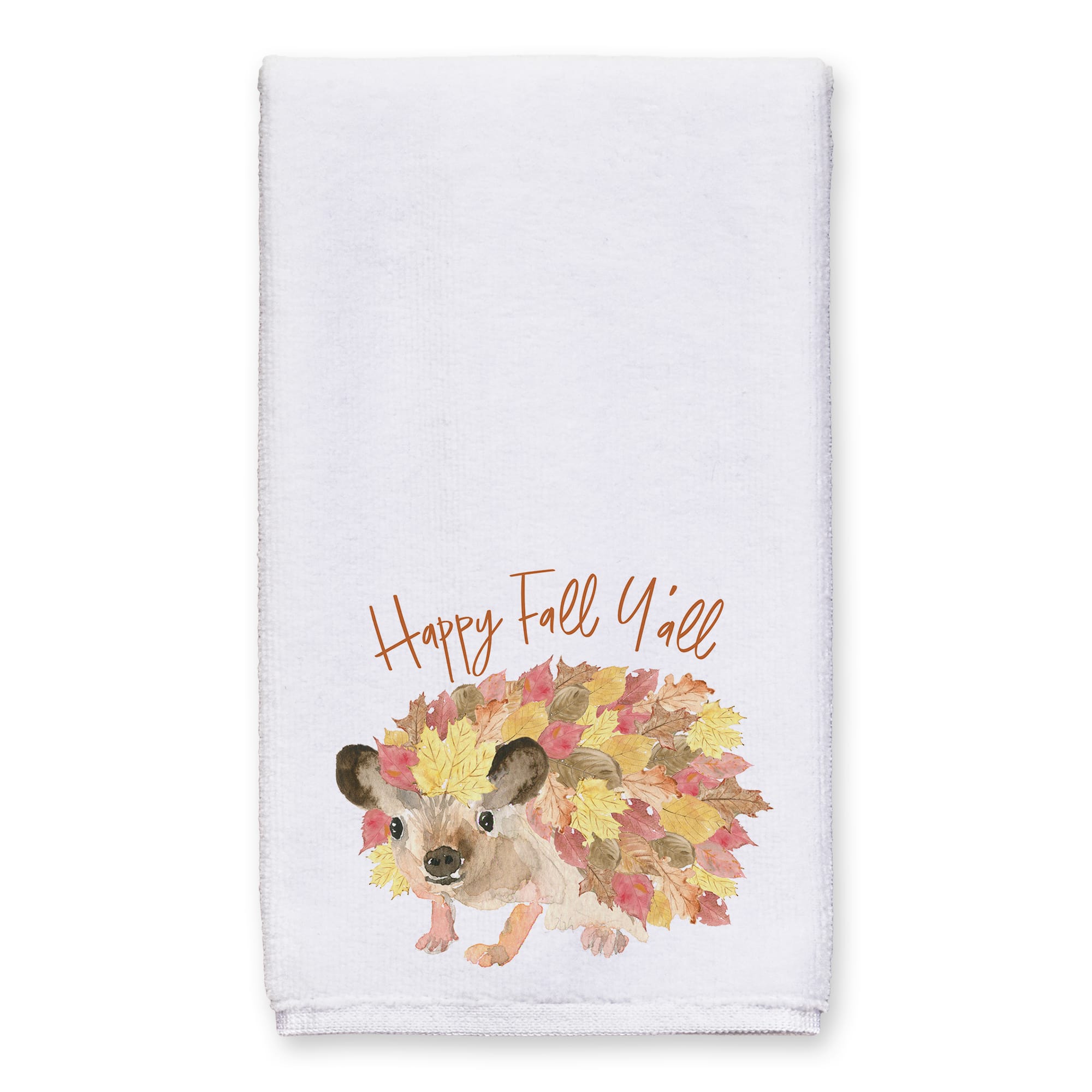 Happy Fall Y&#x27;all Hedgehog Tea Towel Set