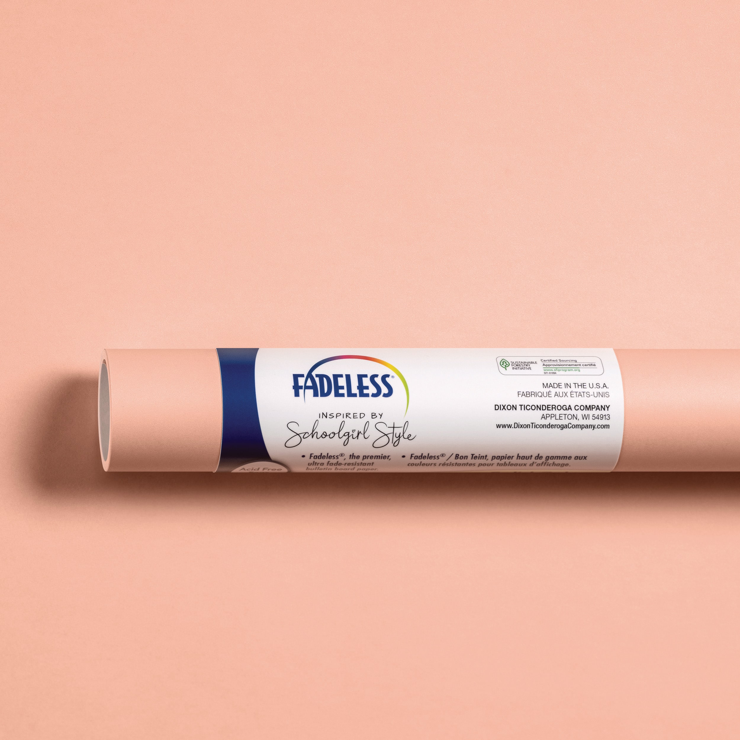Fadeless&#xAE; Schoolgirl Style&#x2122; 47.25&#x22; x 12ft. Coral Sugar Bulletin Board Paper Roll
