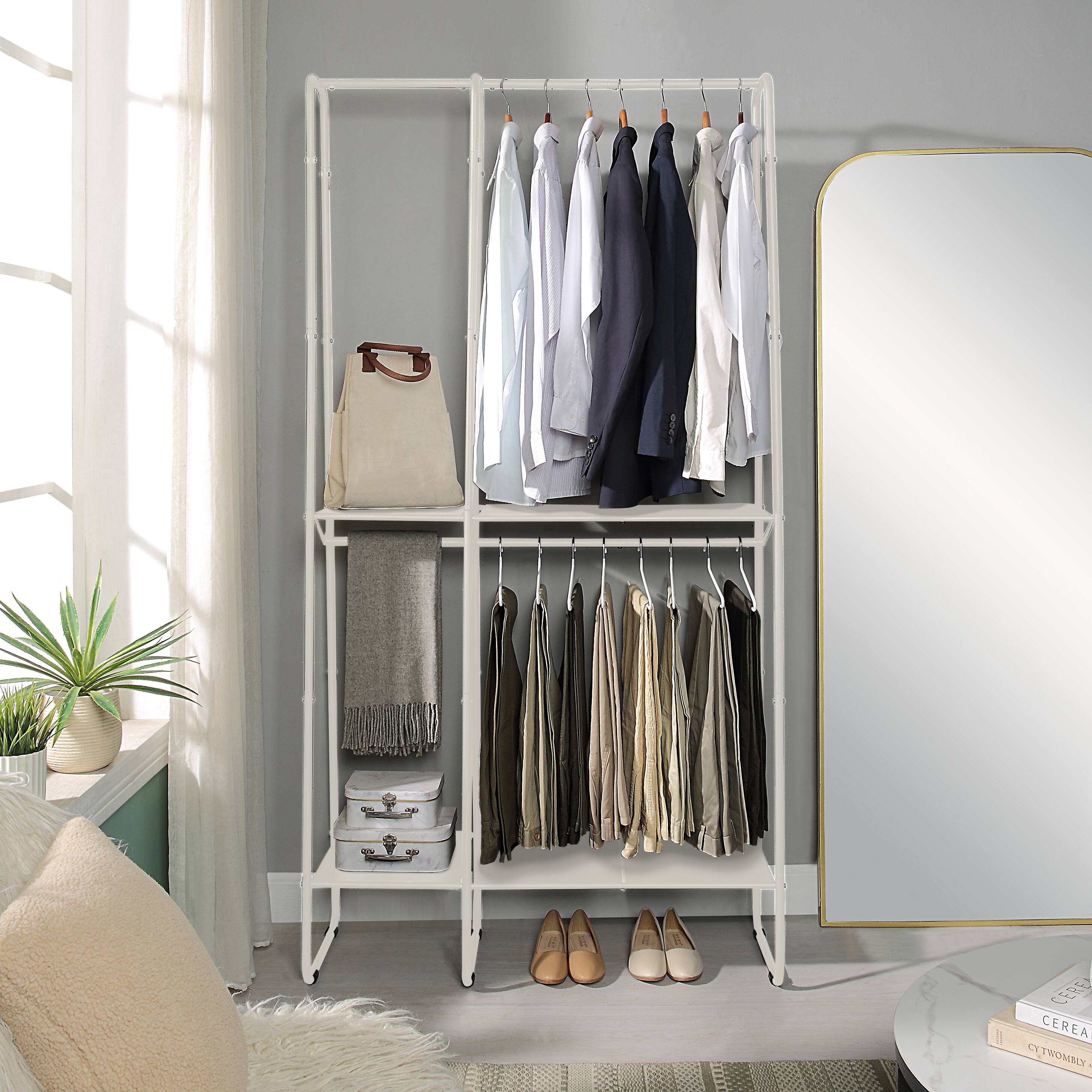 SunnyPoint Freestanding Clothes &#x26; Accessories Closet Rack