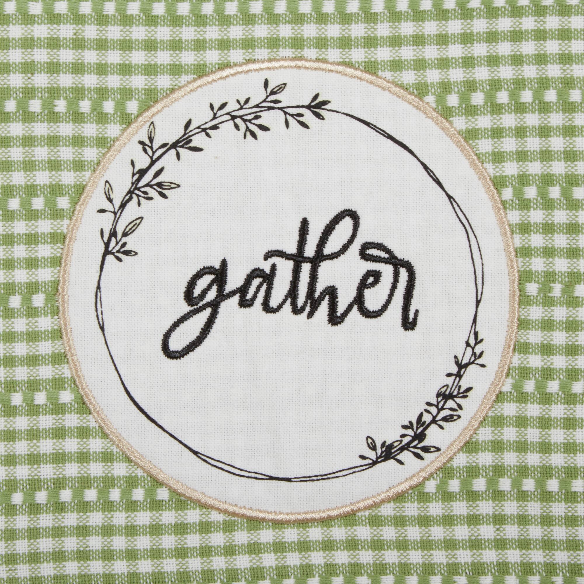 Antique Green  Farm To Table Embellished Dishtowel (Set of 4)