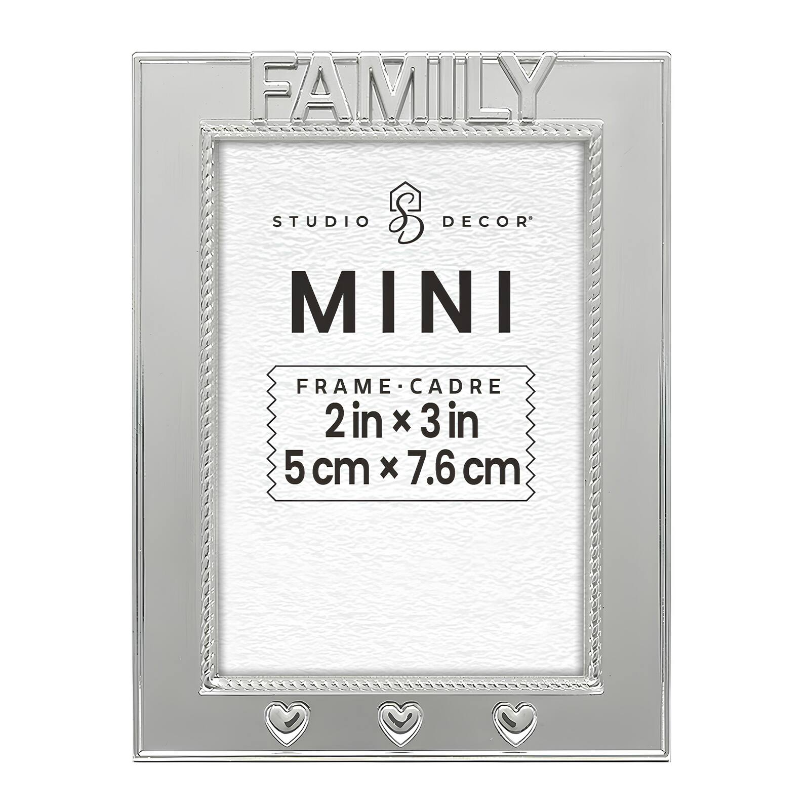 Mini Silver Family Metal Tabletop Frame by Studio D&#xE9;cor&#xAE;