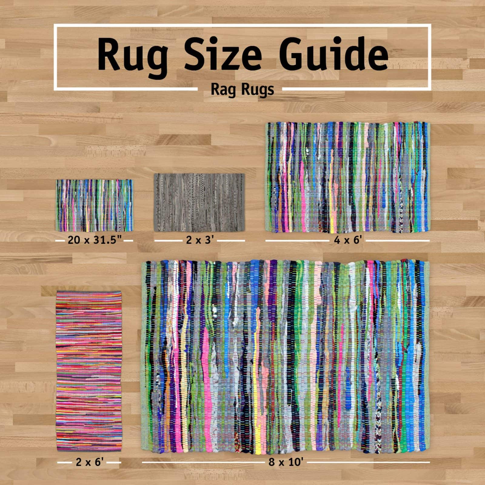 DII&#xAE; Multicolor Rag Rug, 2.25ft. x 6ft.