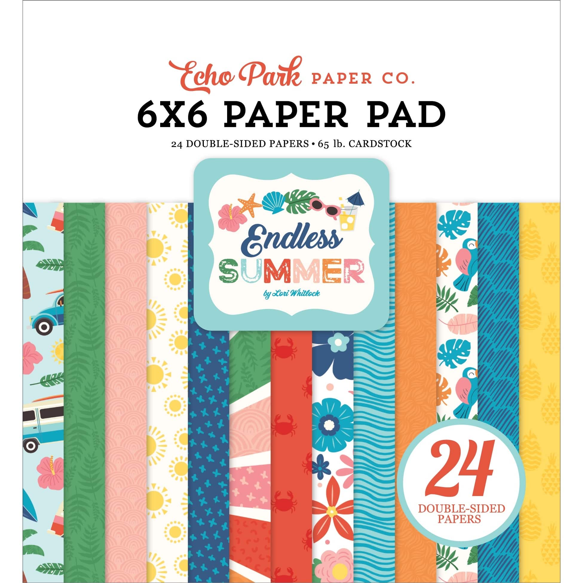 Echo Park Double-Sided Paper Pad 6&#x22; x 6&#x22; 24 ct. Endless Summer