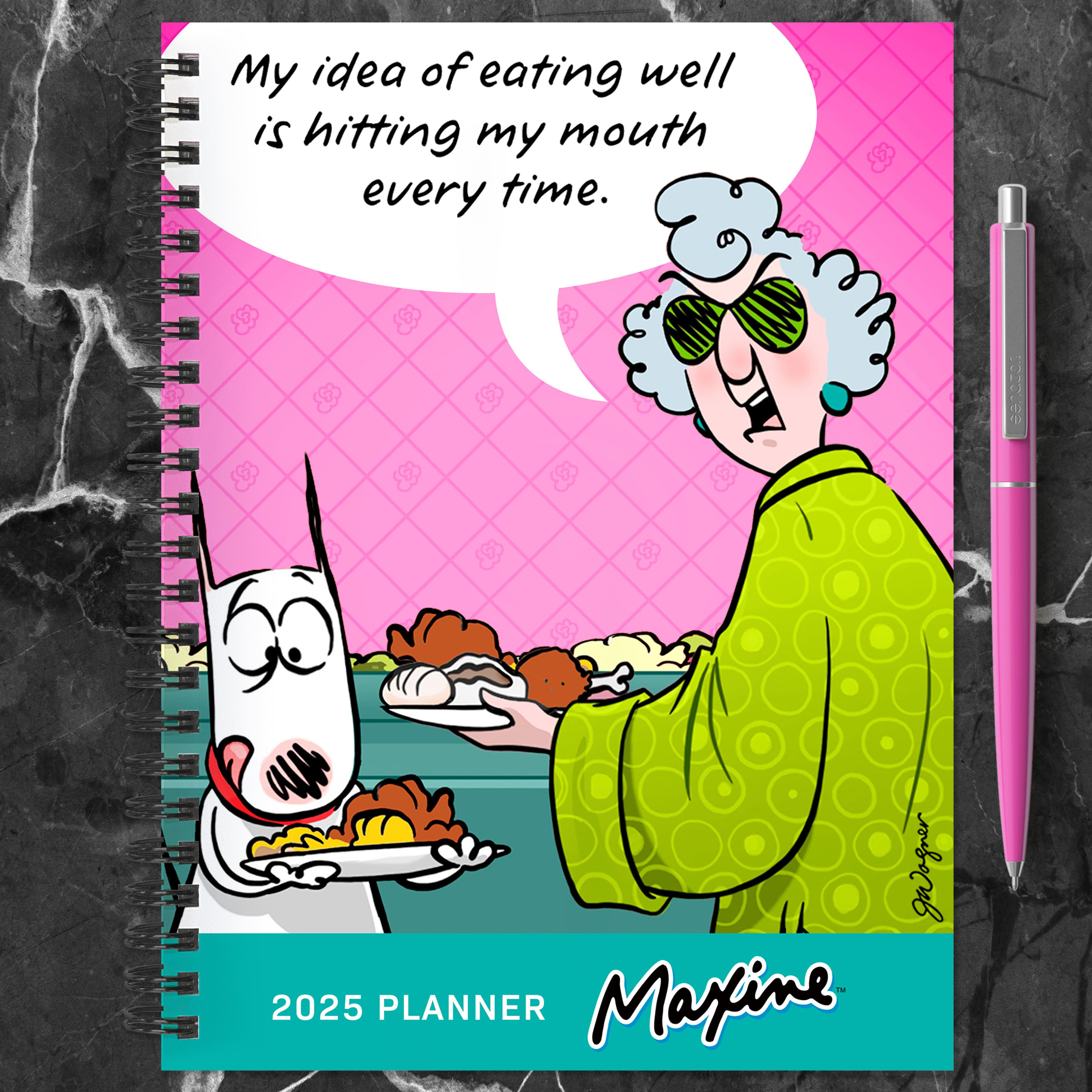 TF Publishing 2025 Medium Maxine Weekly Monthly Spiral Planner