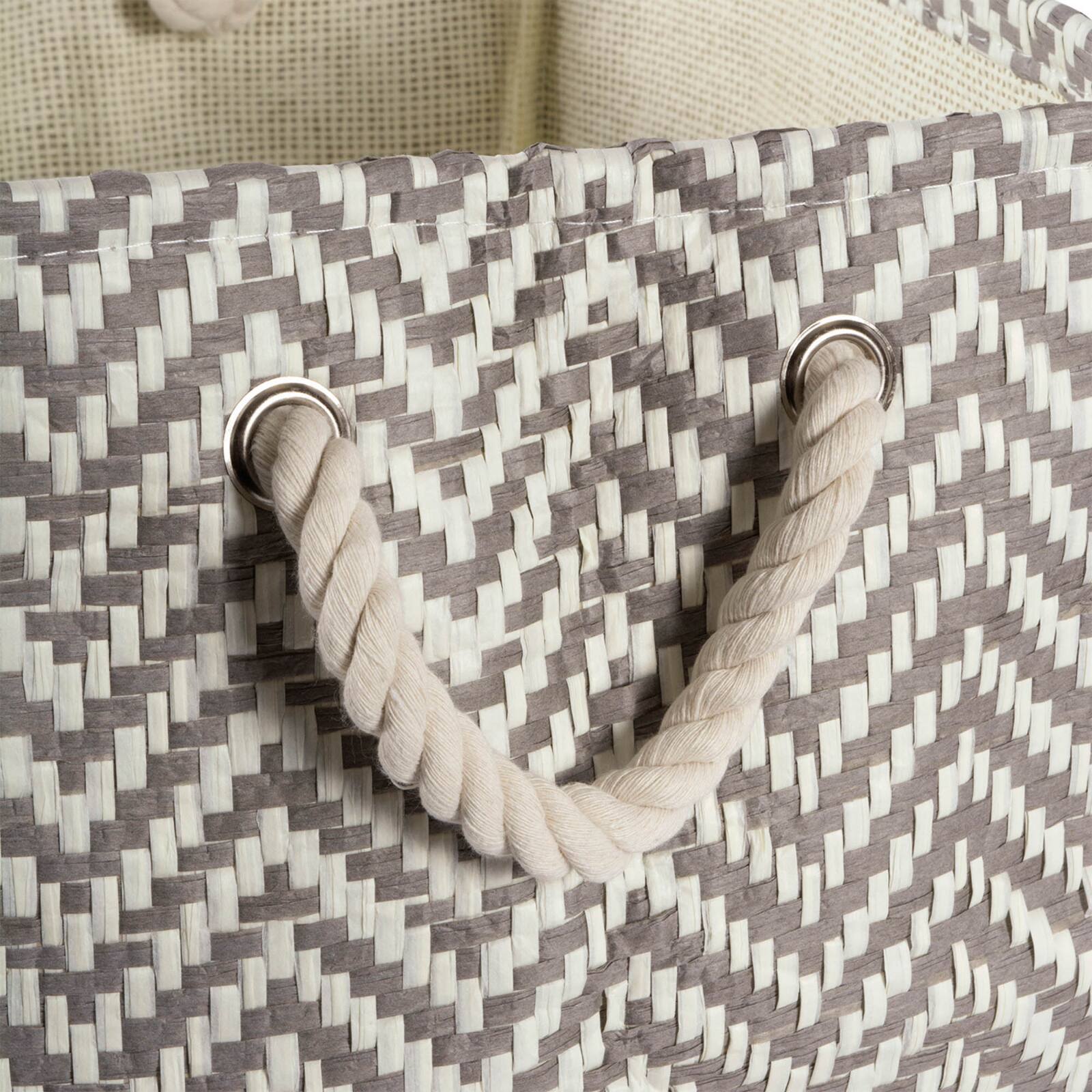 DII® Large Gray Chevron Rectangular Paper Bin