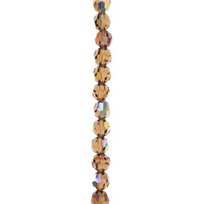 Preciosa Light Colorado Topaz AB Glass Crystal Round Beads, 6mm by Bead Landing™