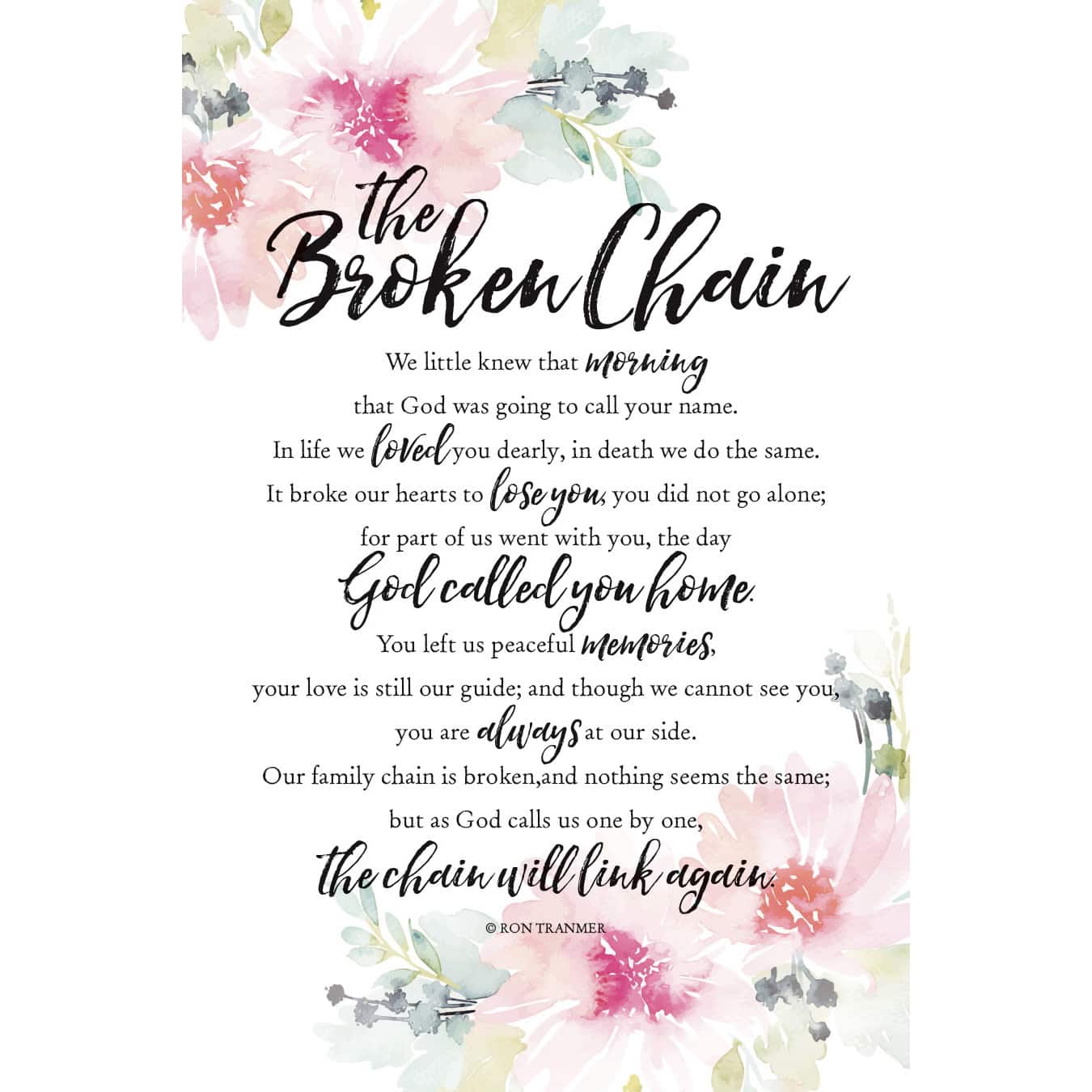 Woodland Grace Series Broken Chain Wood Plaque With Easel