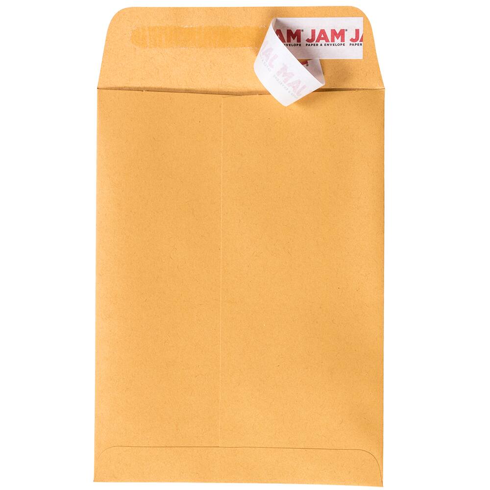 JAM Paper 5.5" x 7.5" Brown Kraft Open End Catalog Manila Envelopes