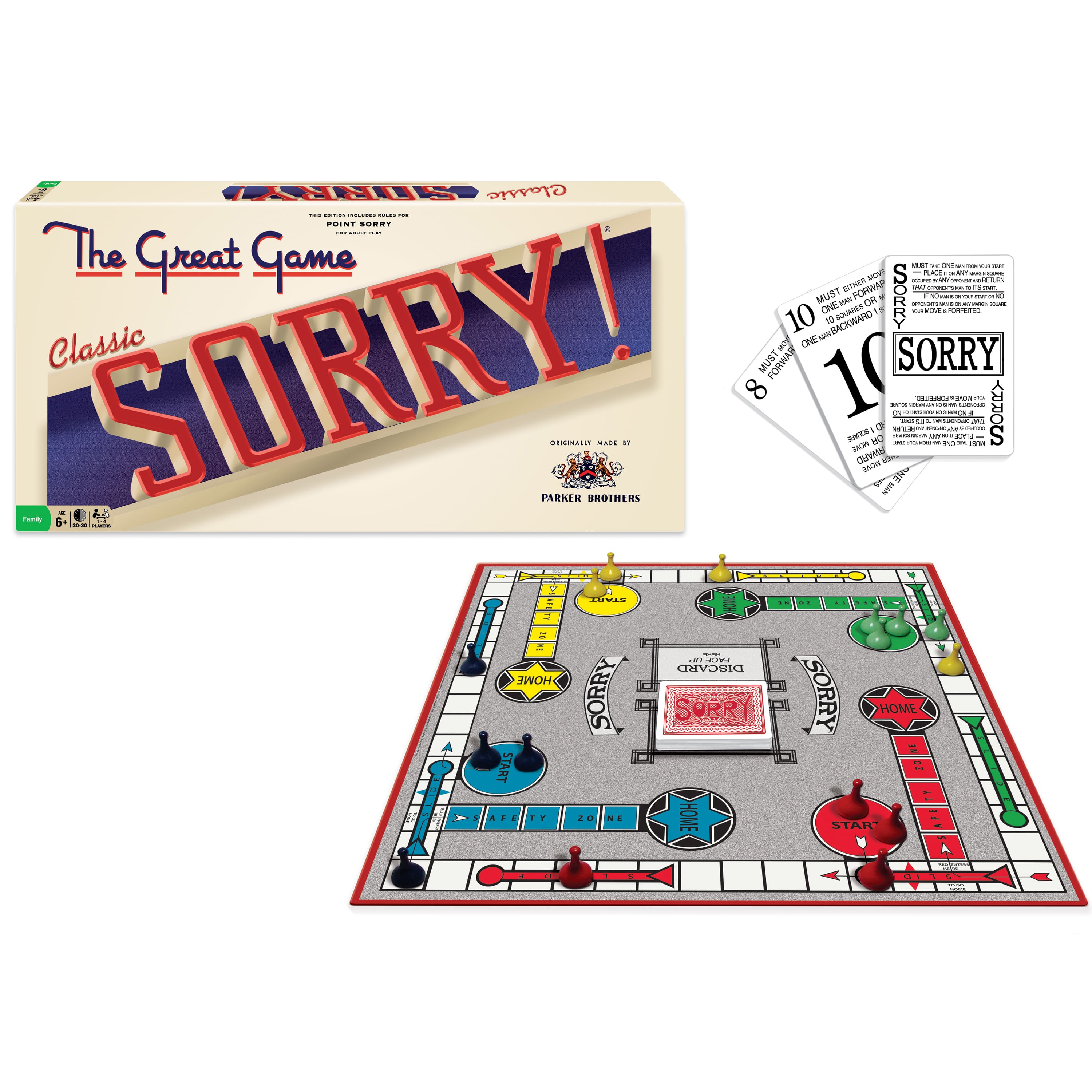Sorry Game Board Games For Family Kids Toys Hobbies 44 Cards Pawns Instructions 
