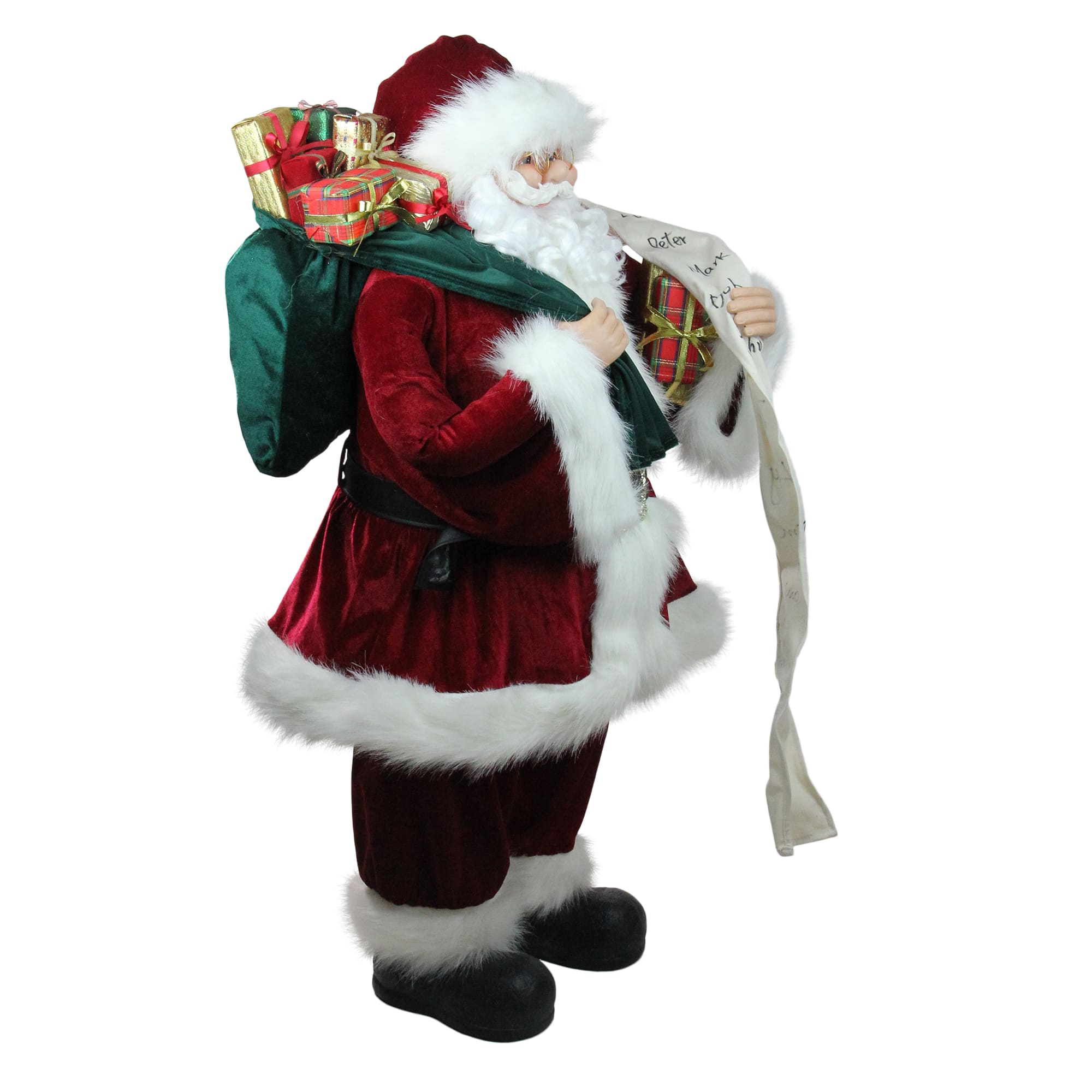 36" Santa Claus with Naughty or Nice List Christmas Figure