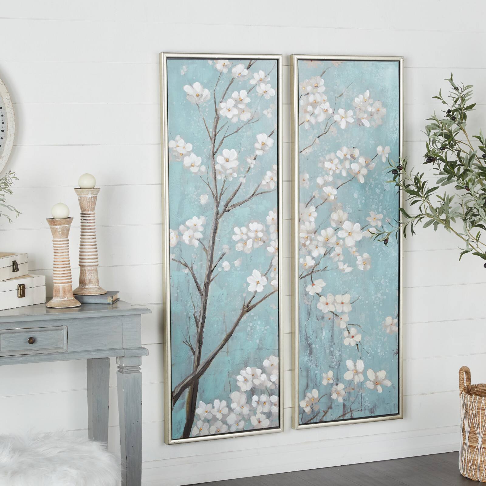 Aquamarine Floral Wall D&#xE9;cor Set