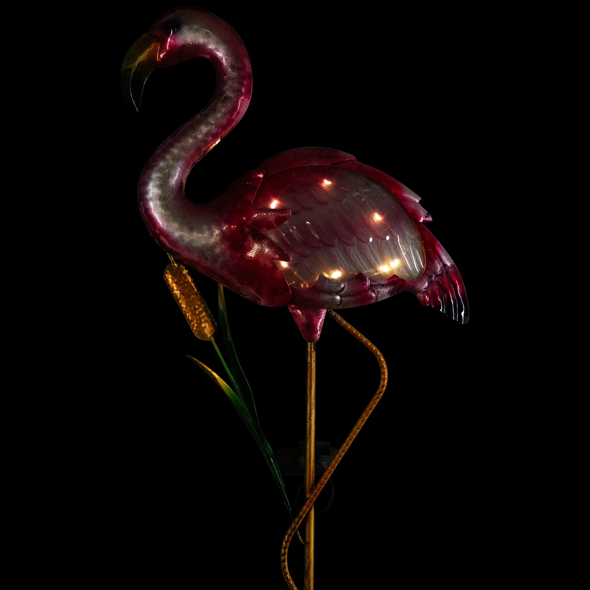 3ft. Solar Lighted Pink Flamingo Outdoor Garden Stake