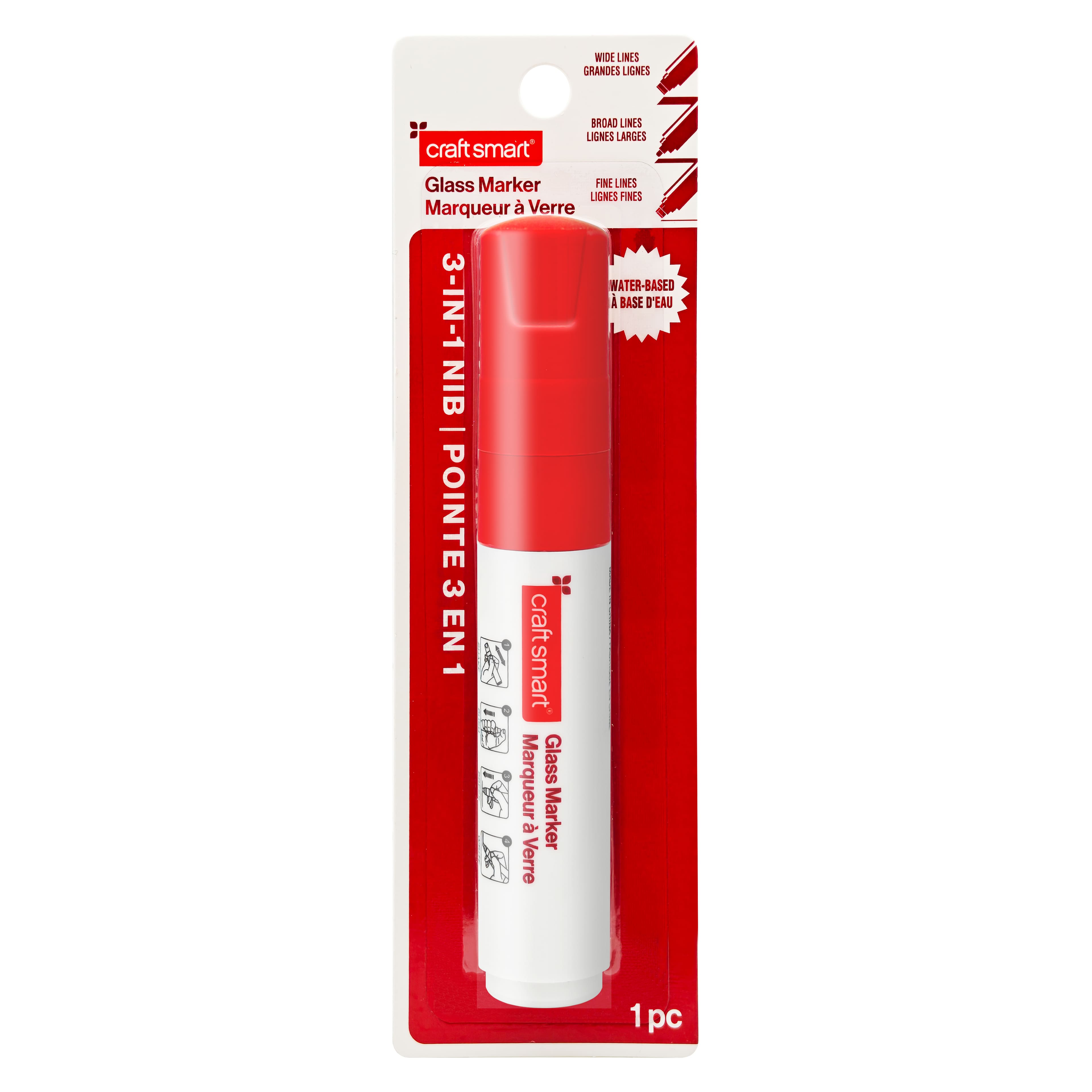 3-in-1 Nib Glass Marker by Craft Smart®