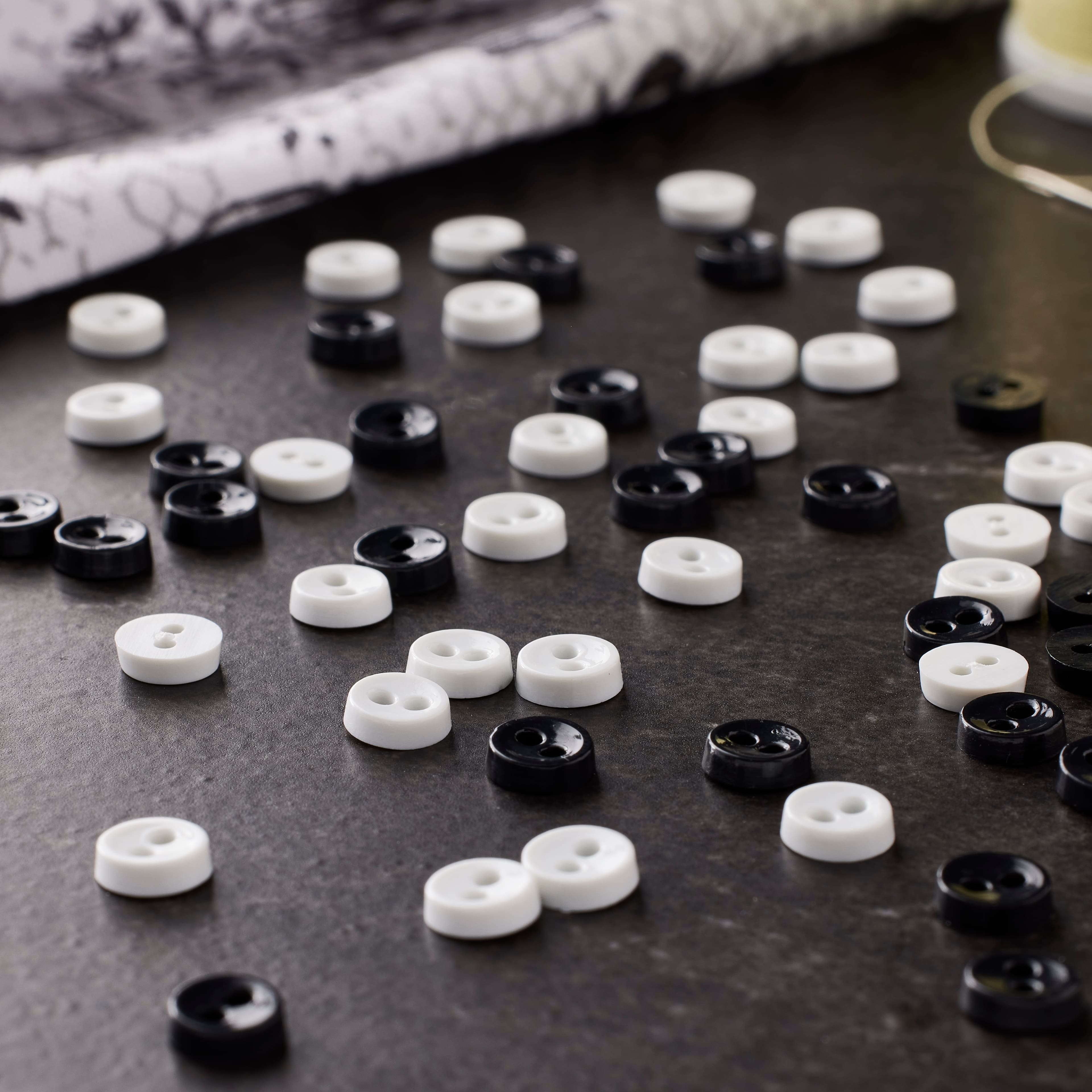 Favorite Findings™ Mini Buttons, Black & White by Loops & Threads