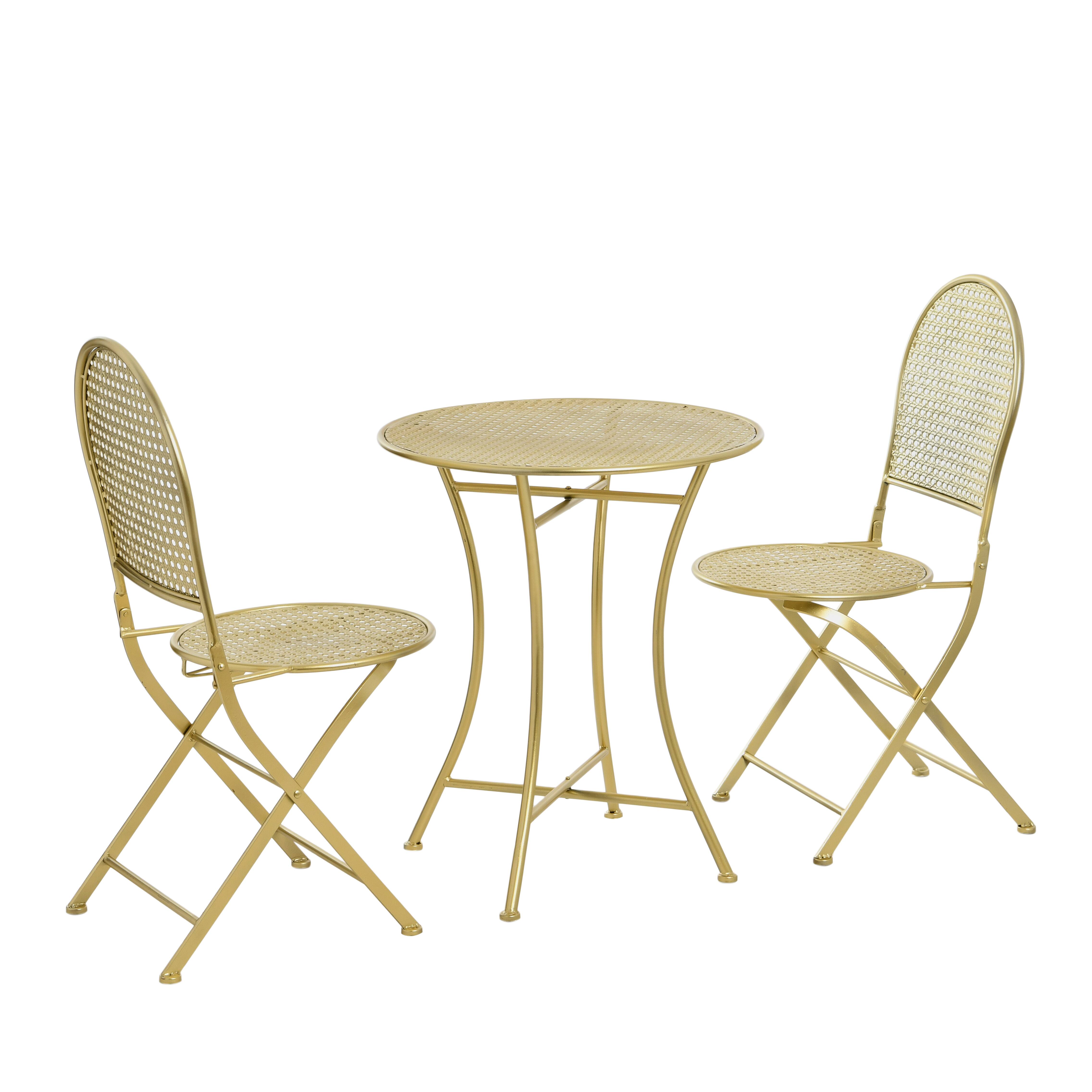 Hello Honey® Metal Cane Outdoor Bistro Patio Set