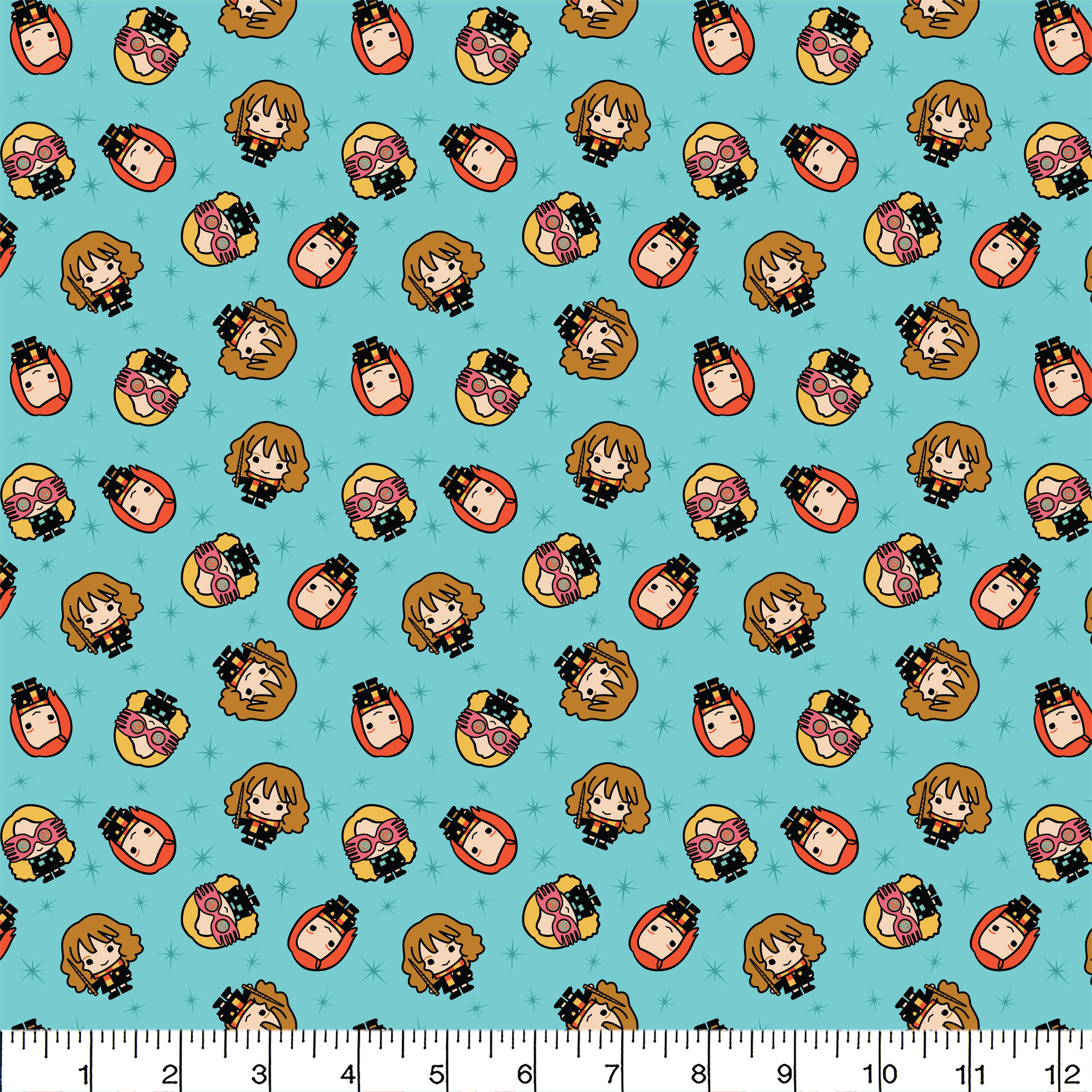 Harry Potter&#x2122; Aqua Kawaii Girls Toss Cotton Fabric