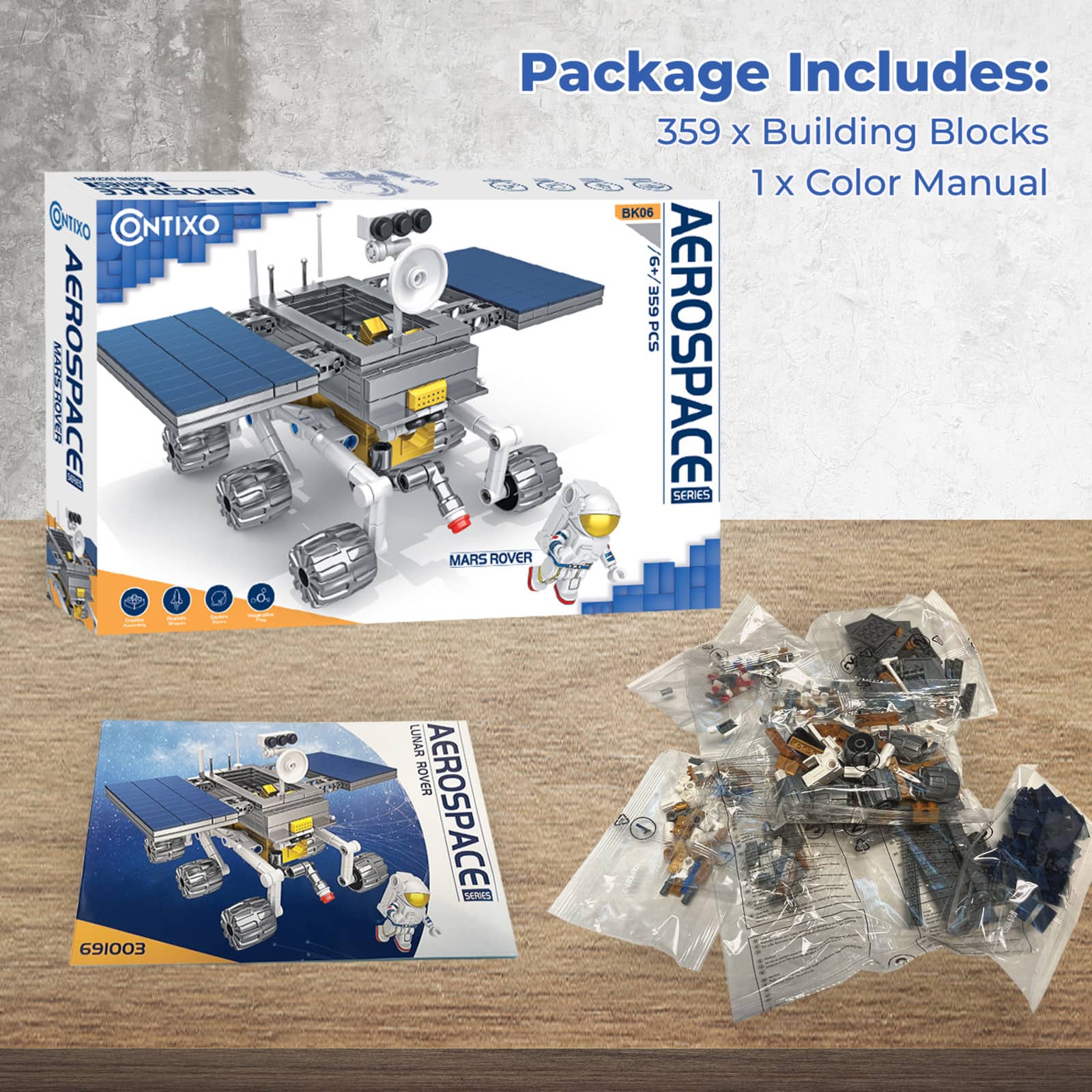 Contixo BK06 Aerospace Series Mars Rover Building Block Set