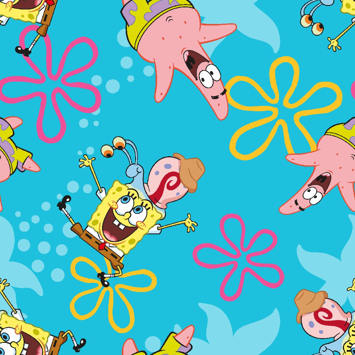 Springs Creative Spongebob & Friends Cotton Fabric