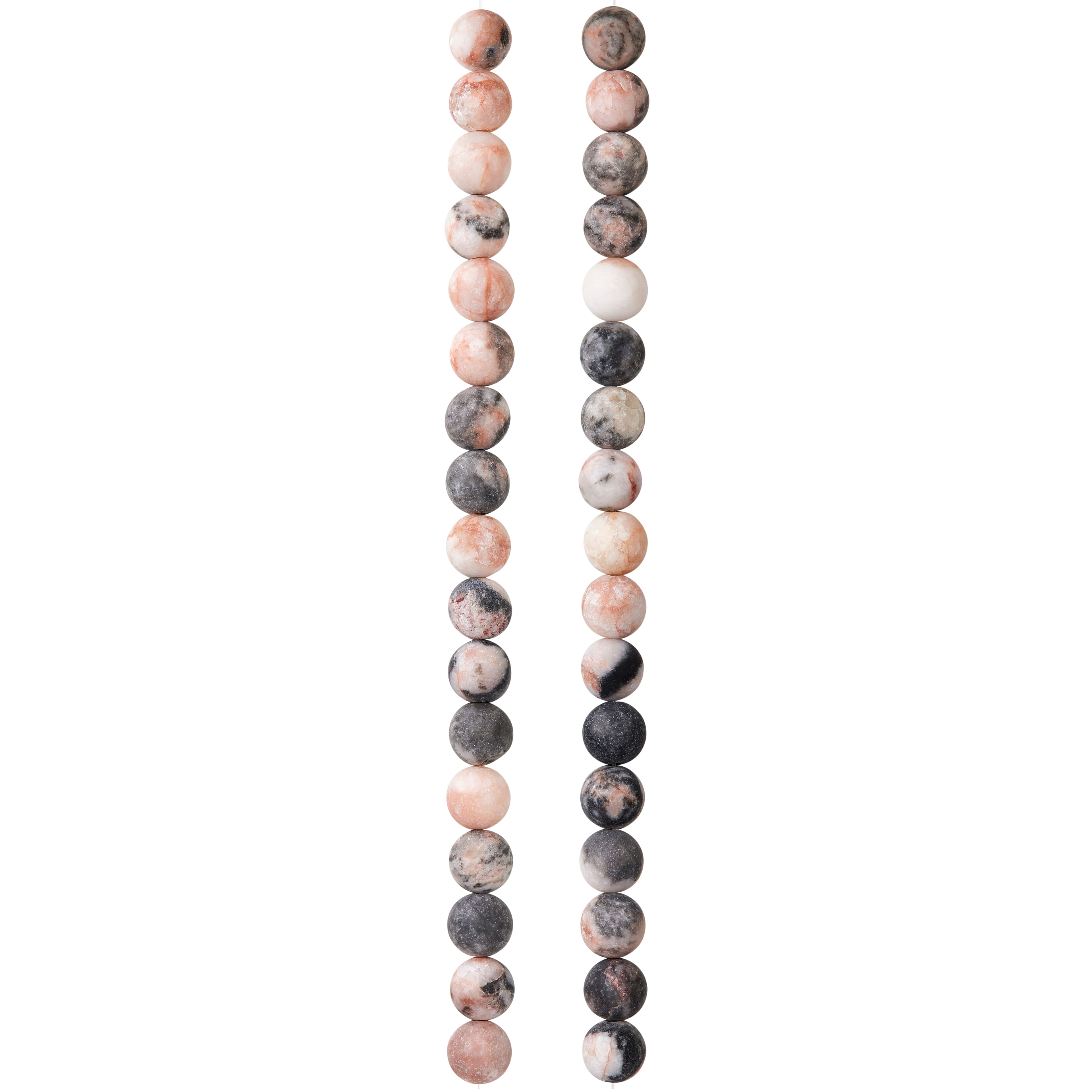 Pink & Gray Mix Agate Round Beads, 8mm by Bead Landing™