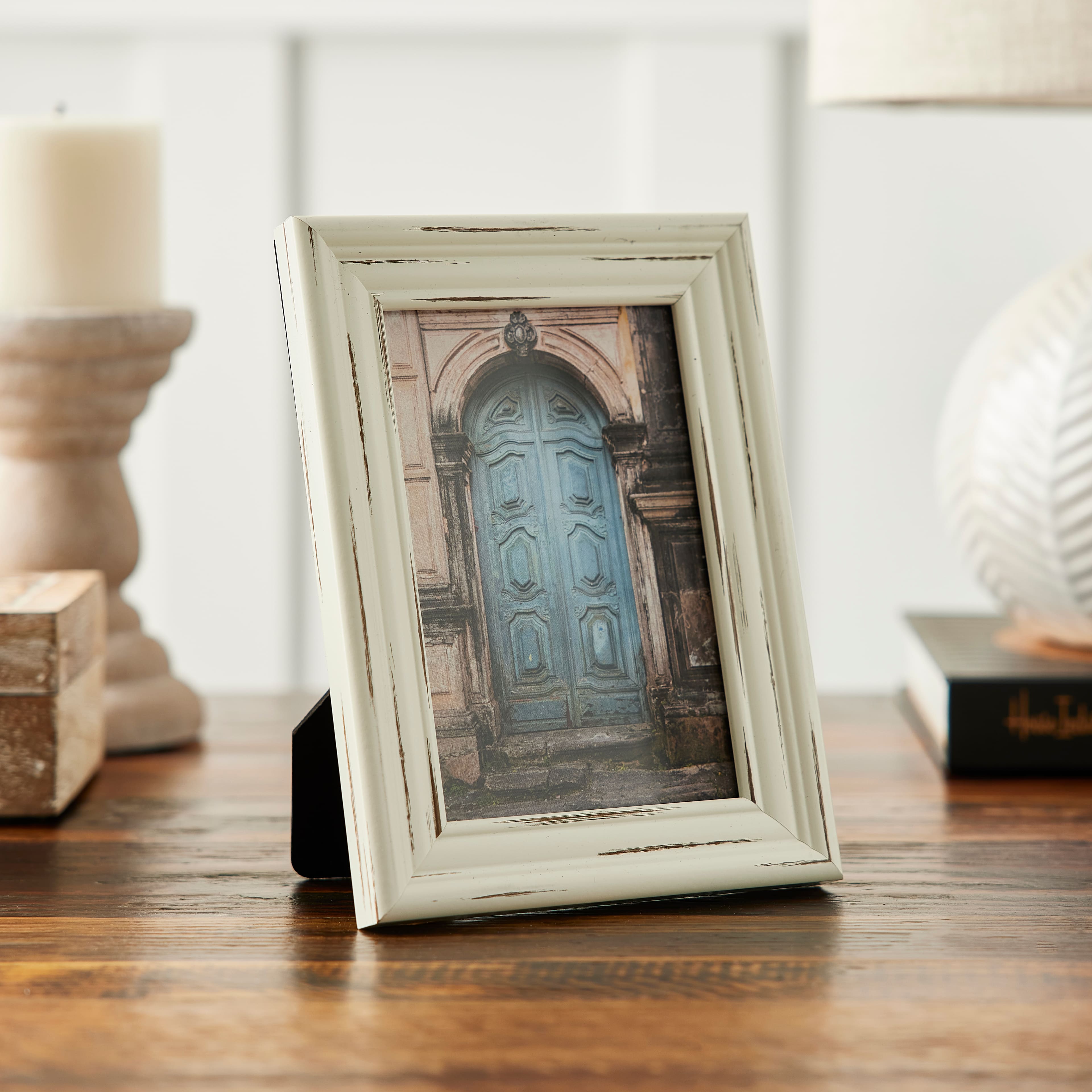 Distressed White Frame, Simply Essentials&#x2122; by Studio D&#xE9;cor&#xAE;