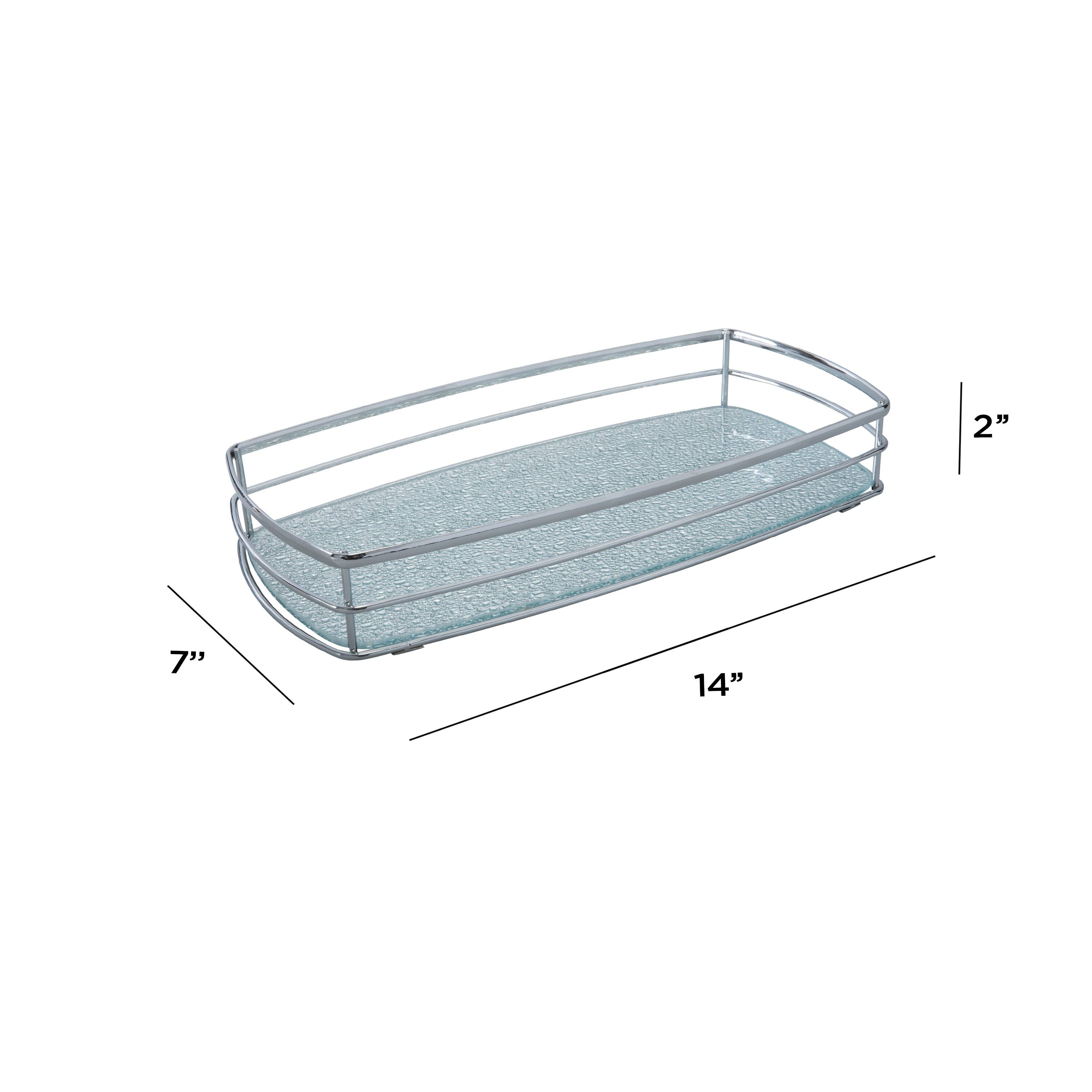 Elle D&#xE9;cor Hammered Mirror Vanity Tray