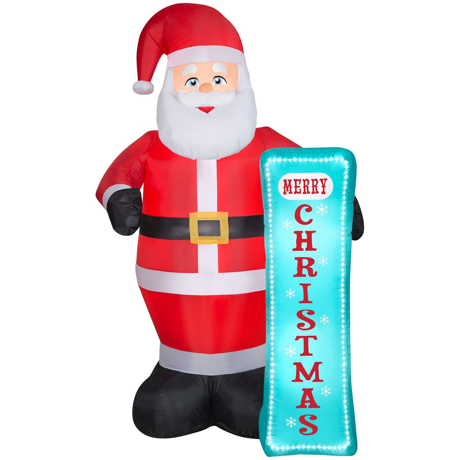 7ft. Airblown® Inflatable Christmas Santa with Sign