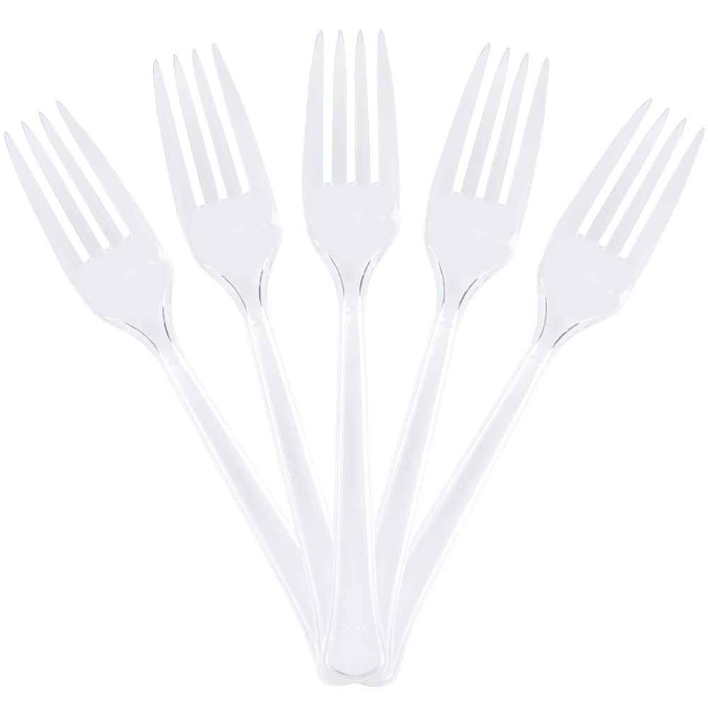 JAM Paper Clear Premium Plastic Forks, 20ct.