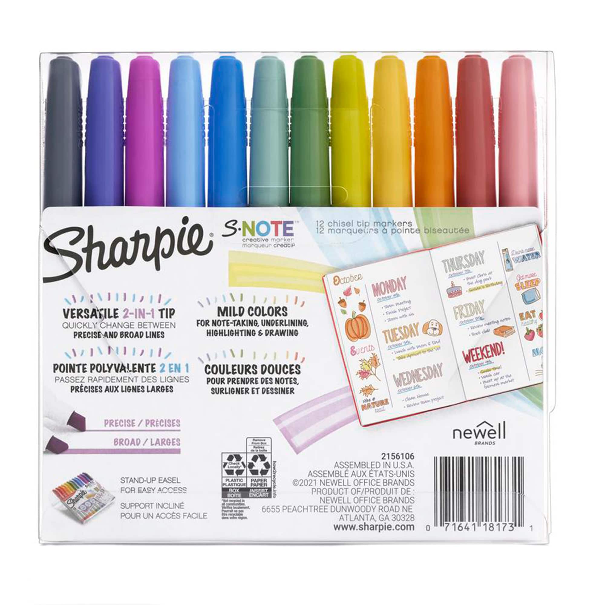 Sharpie® S-Note™ 12 Colour Chisel Tip Marker Set