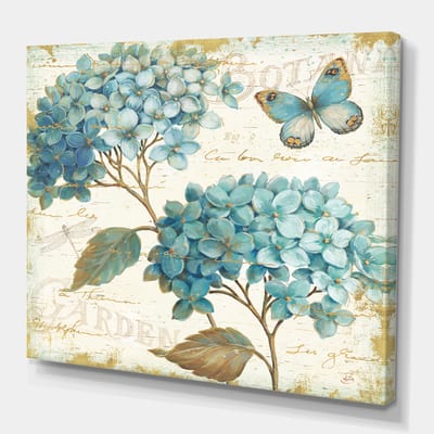 Designart - butterfly Blue Garden I - Farmhouse Canvas Artwork | Michaels