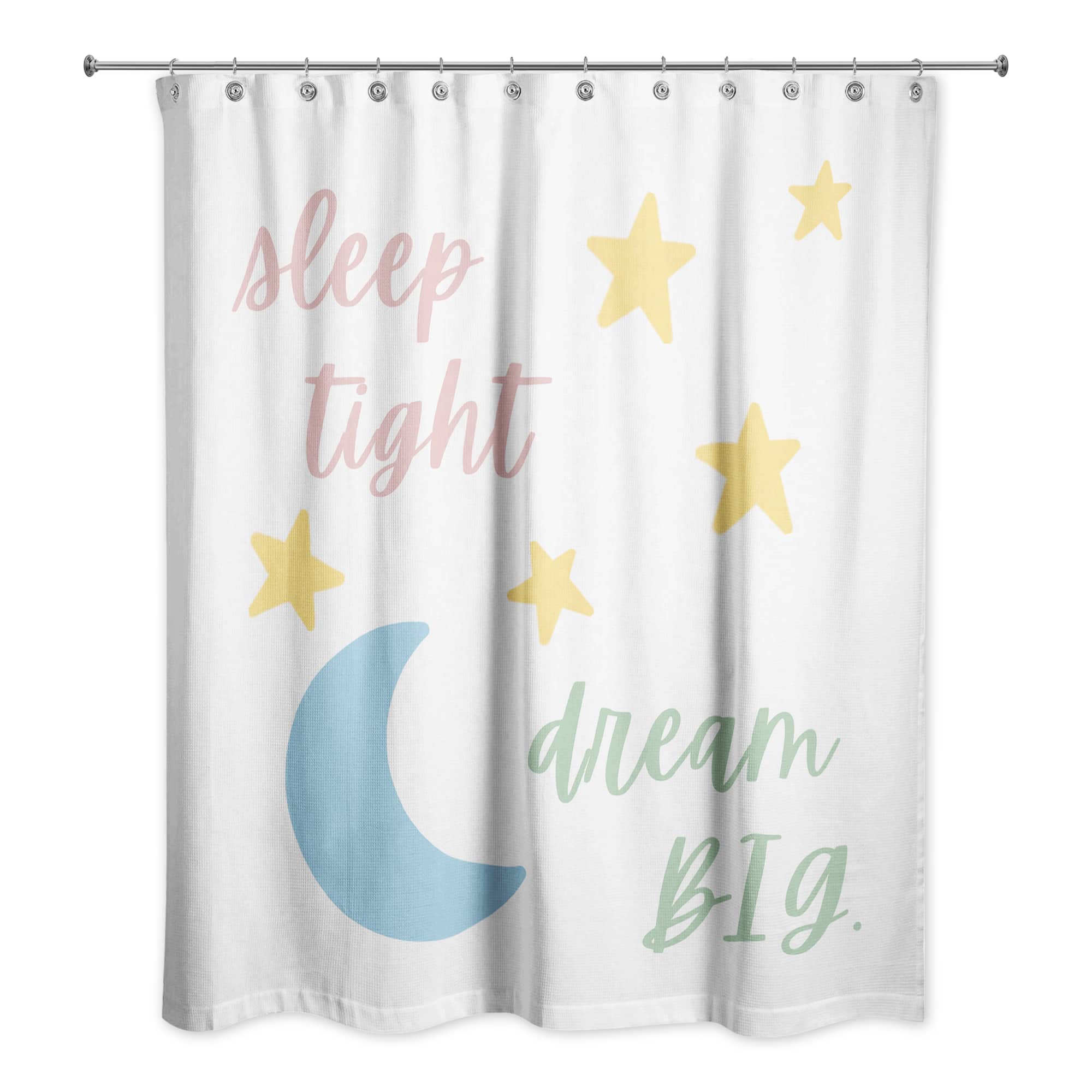 Sleep Tight Dream Big Distress 71" x 74" Shower Curtain
