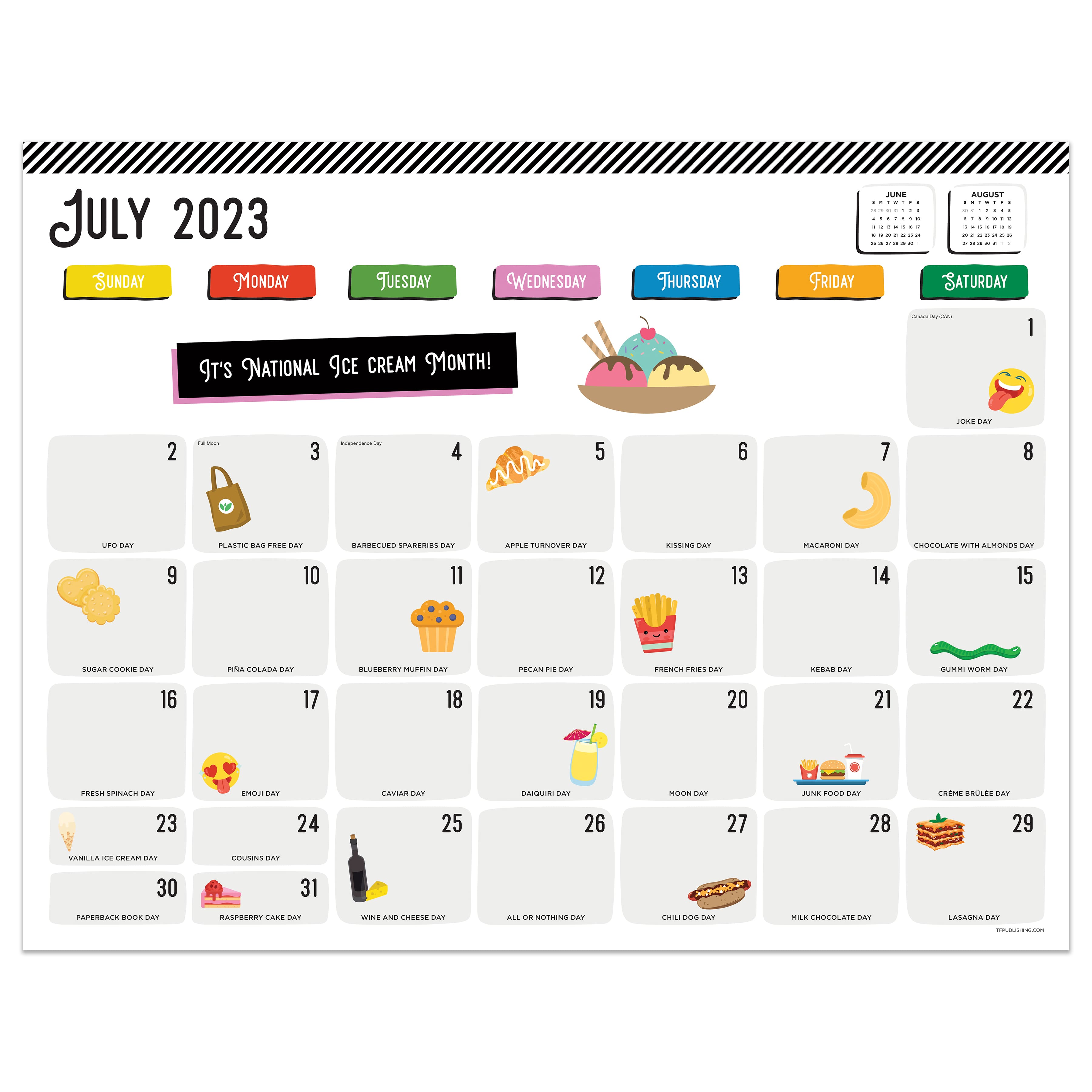 TF Publishing 2023 2024 Every Day's A Holiday Large Desk Pad Monthly