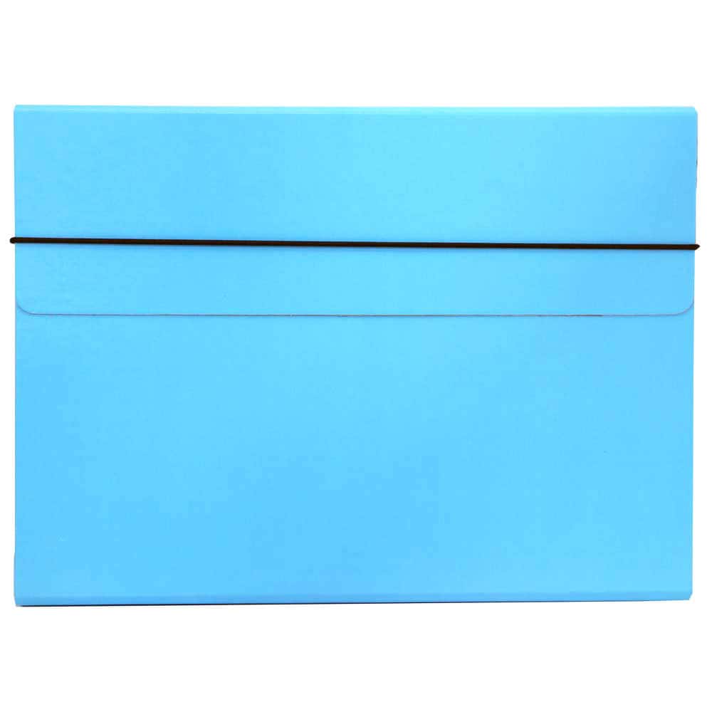 JAM Paper Strong Thin Portfolio Carrying Case with Elastic Band Closure