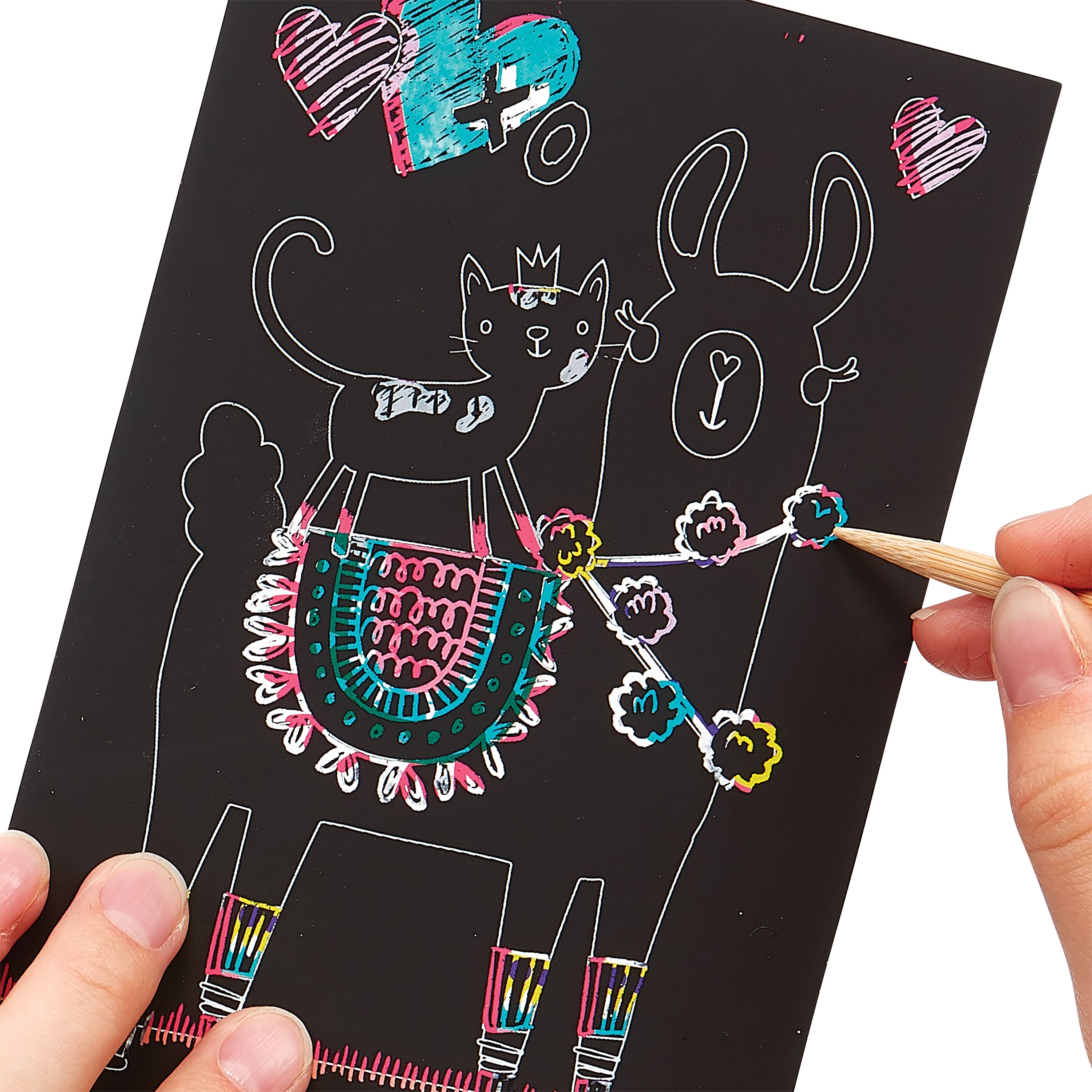 OOLY Mini Scratch &#x26; Scribble Funtastic Friends Art Kit
