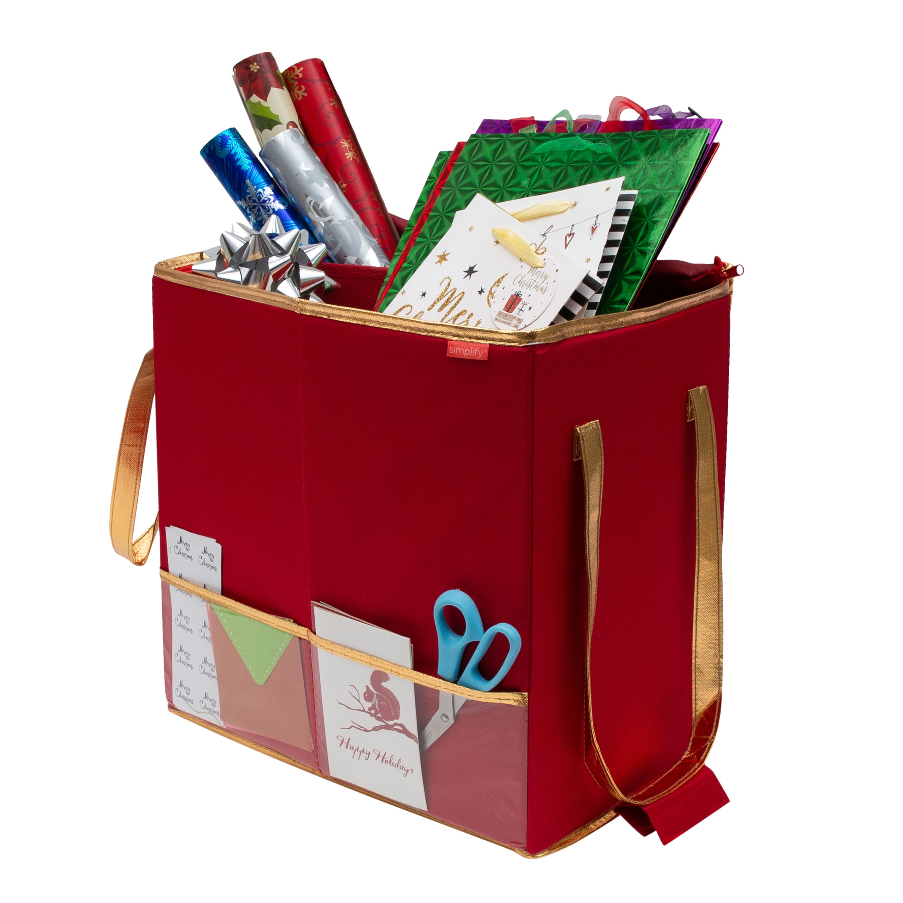 Elf Stor Ultimate Gift Bag Organizer Holiday Storage for Gift Wrap and Bags