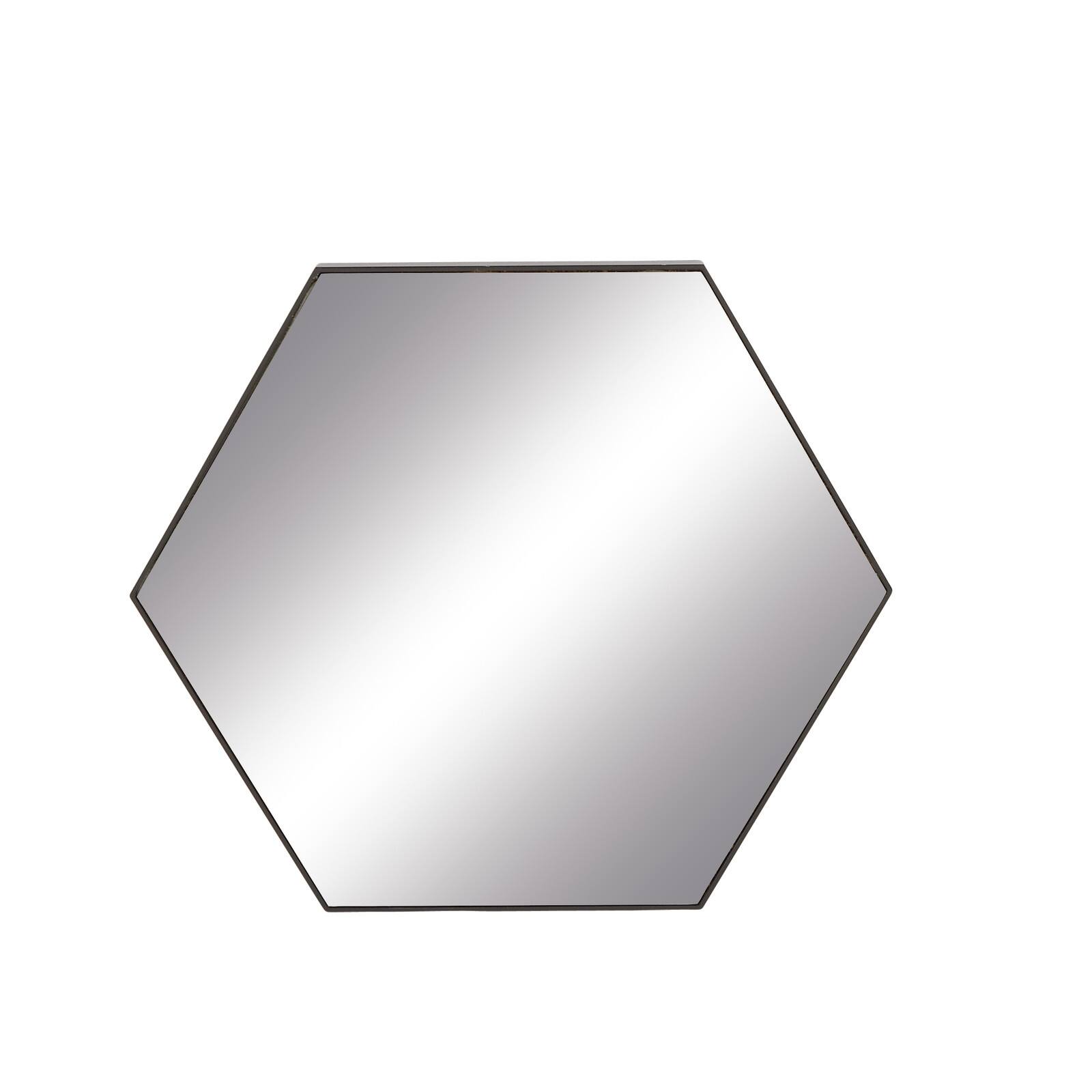 CosmoLiving by Cosmopolitan Black Contemporary Wood Wall Mirror, 21" x 24"