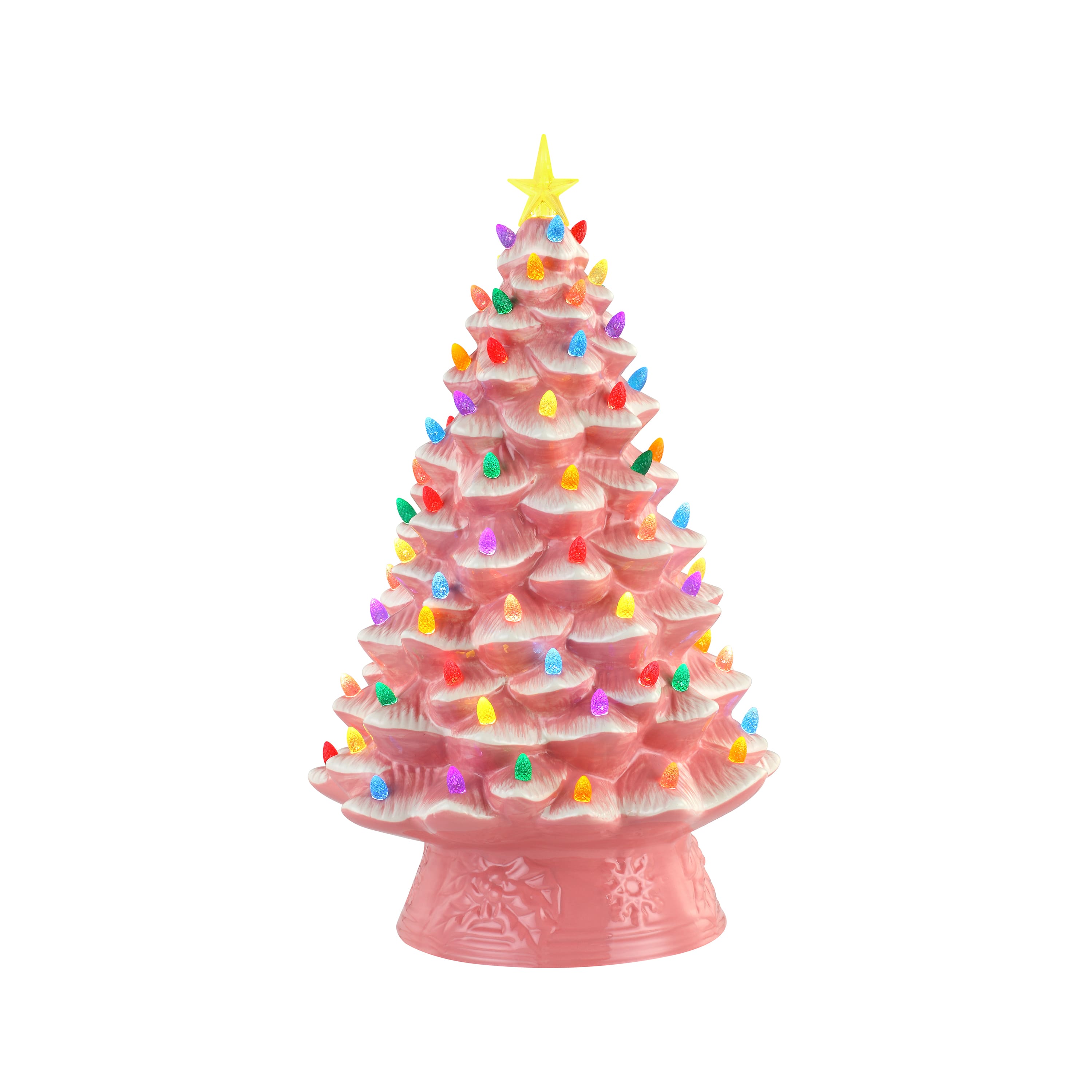 18 Pink Lit Nostalgic Christmas Tree Michaels Ceramic Christmas Tree Lights Michaels