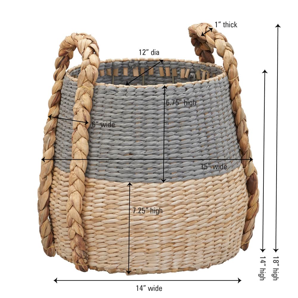 Household Essentials Cattail &#x26; Paper Terra Basket