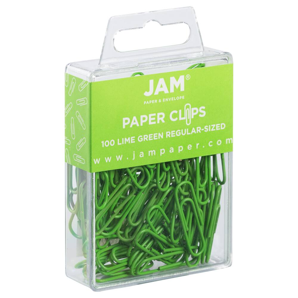 JAM Paper 1" Colorful Standard Paper Clips, 2 Packs of 100