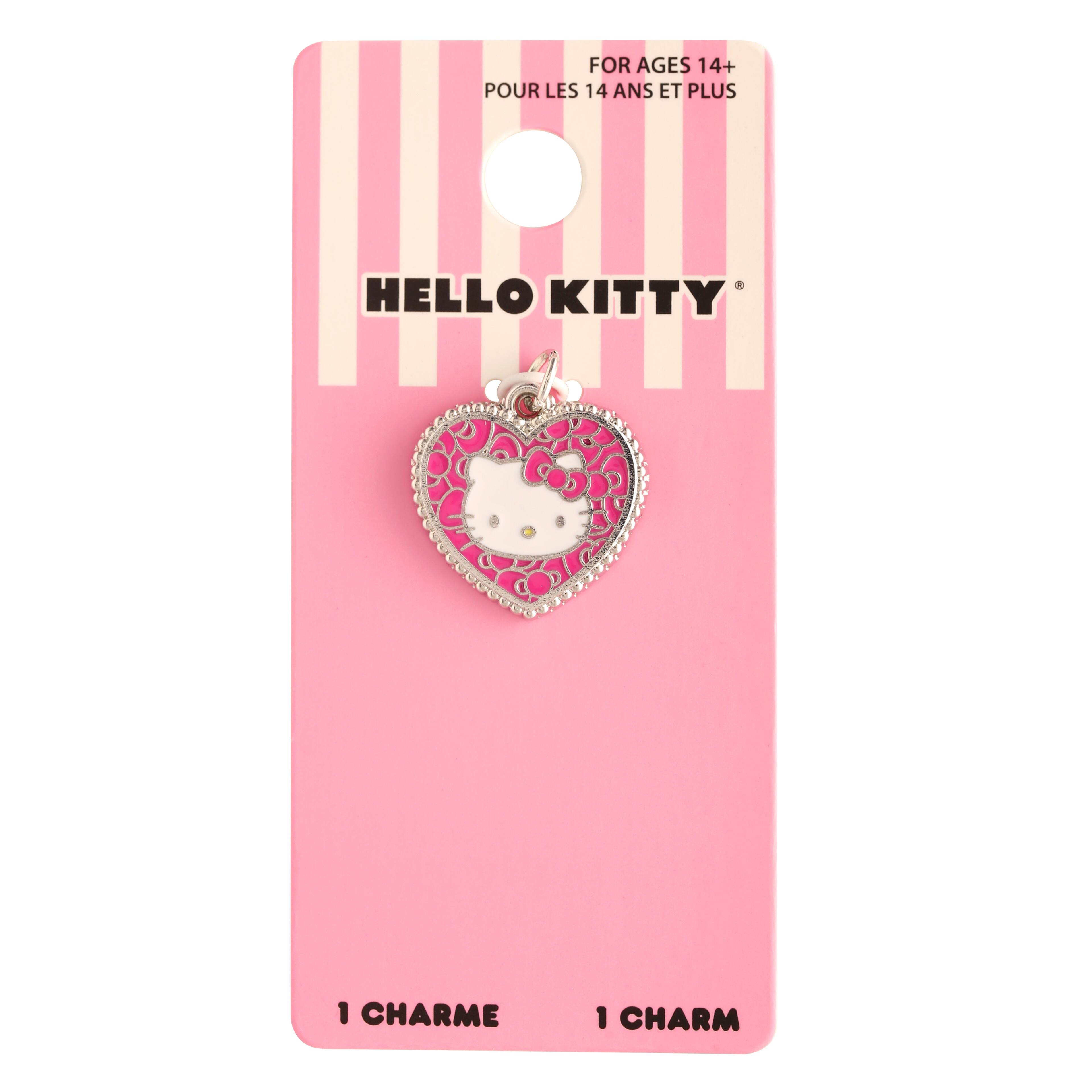 Hello Kitty® Pink Mosaic Heart Enamel Charm